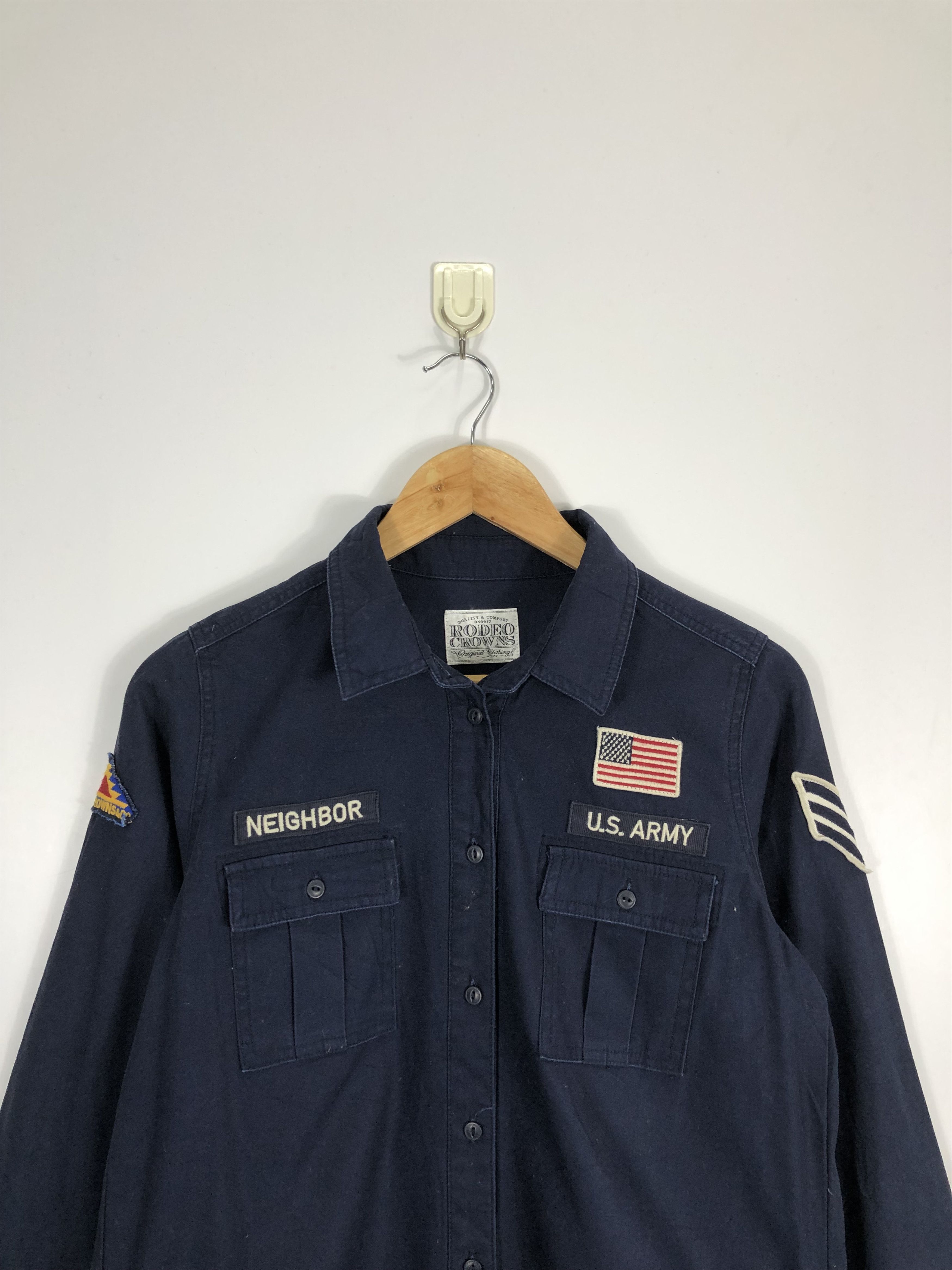 Vintage Vintage Us Army Blue Denim Jacket J0661 Size US M / EU 48-50 / 2 - 2 Thumbnail