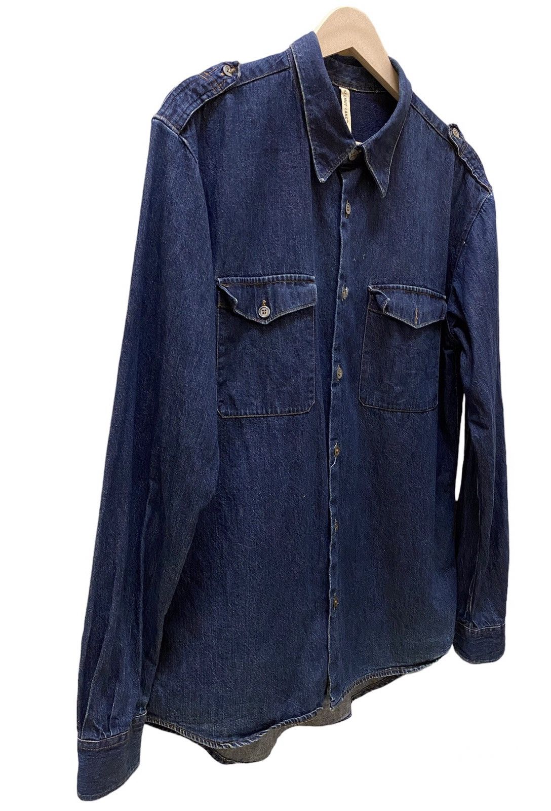 Helmut Lang Vtg SS1997 Helmut Lang Prototype Denim Shirt Size US M / EU 48-50 / 2 - 18 Thumbnail