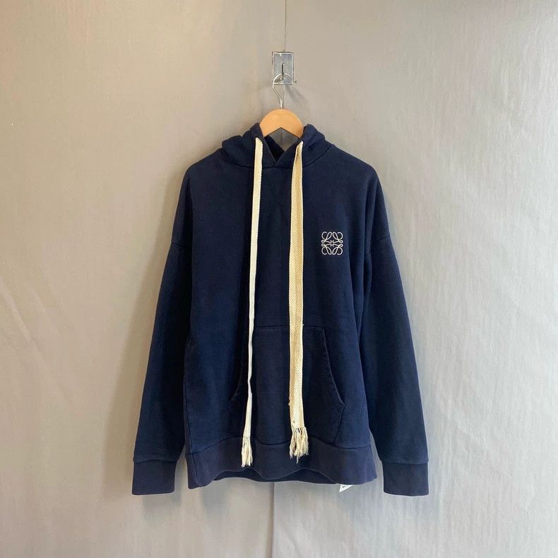 Loewe Loewe Navy blue thick rope embroide red hoodie Size M / US 6-8 / IT 42-44 - 1 Thumbnail