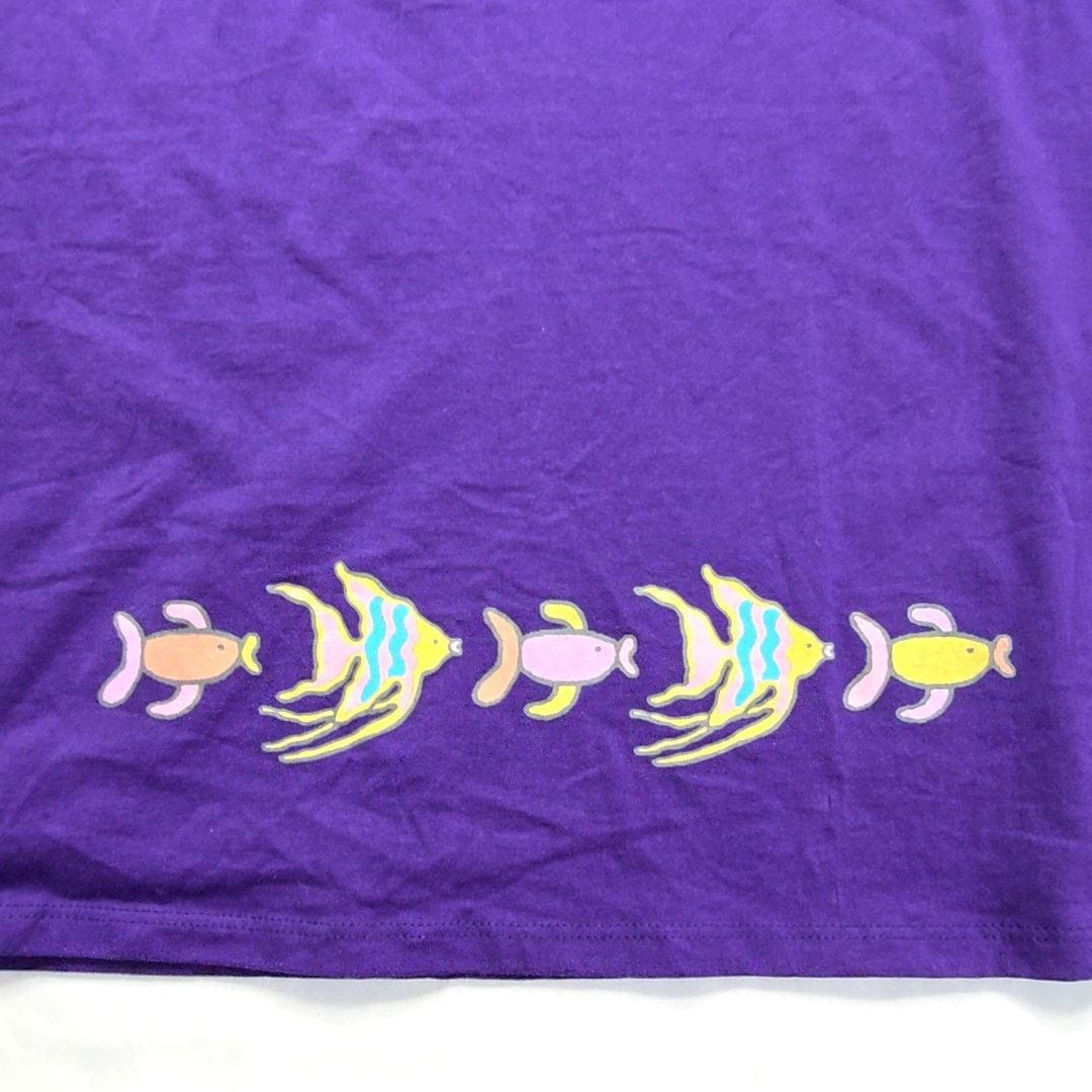 Vintage Vintage Fish Shirt Ft. Lauderdale Florida Purple Sleeper Tee Size XL / US 12-14 / IT 48-50 - 4 Thumbnail