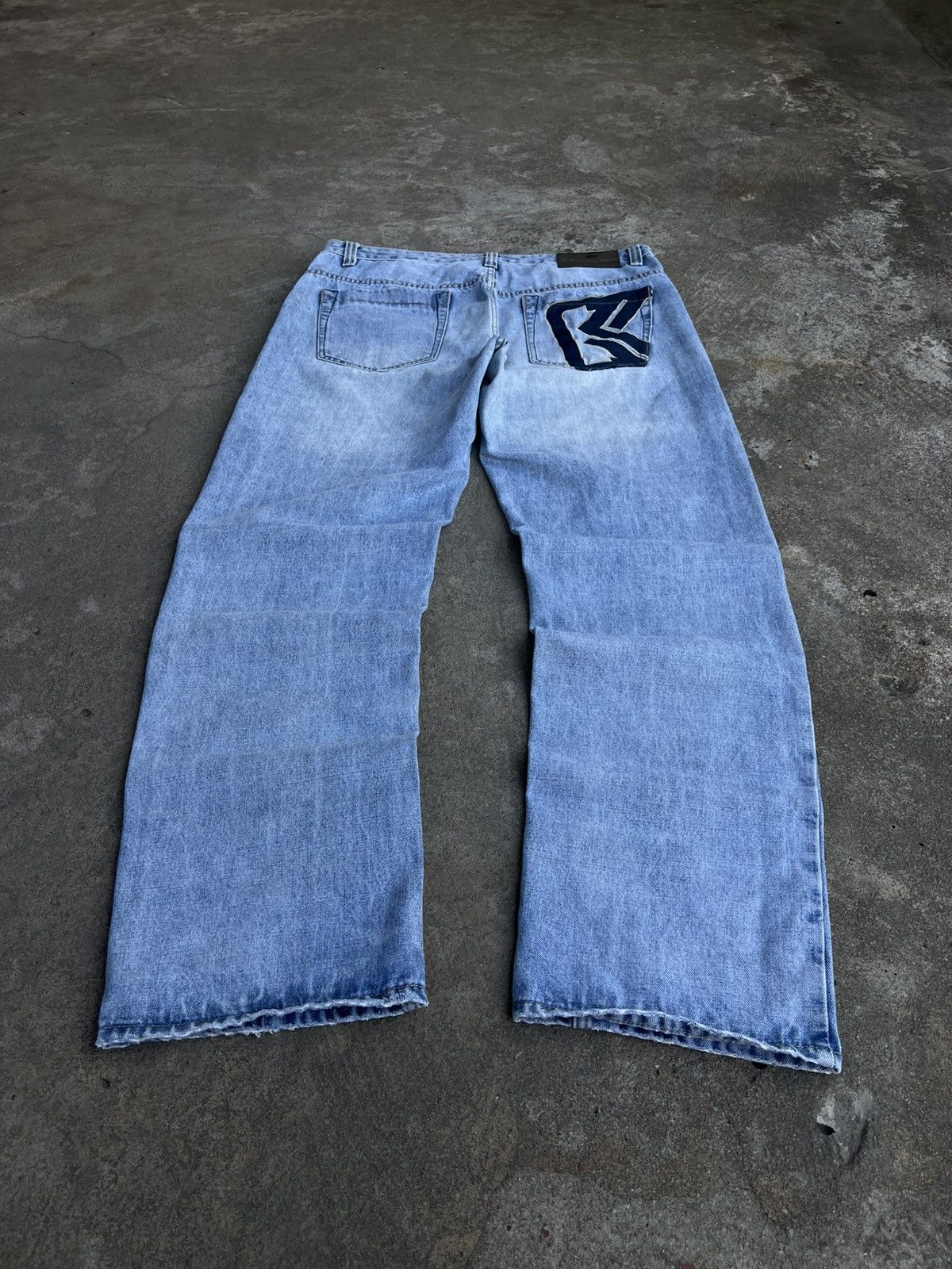 If Six Was Nine × Karl Kani × Southpole Crazy Vintage Karl Kani Big Logo Denim Jeans super Rare USA Size US 34 / EU 50 - 1 Thumbnail