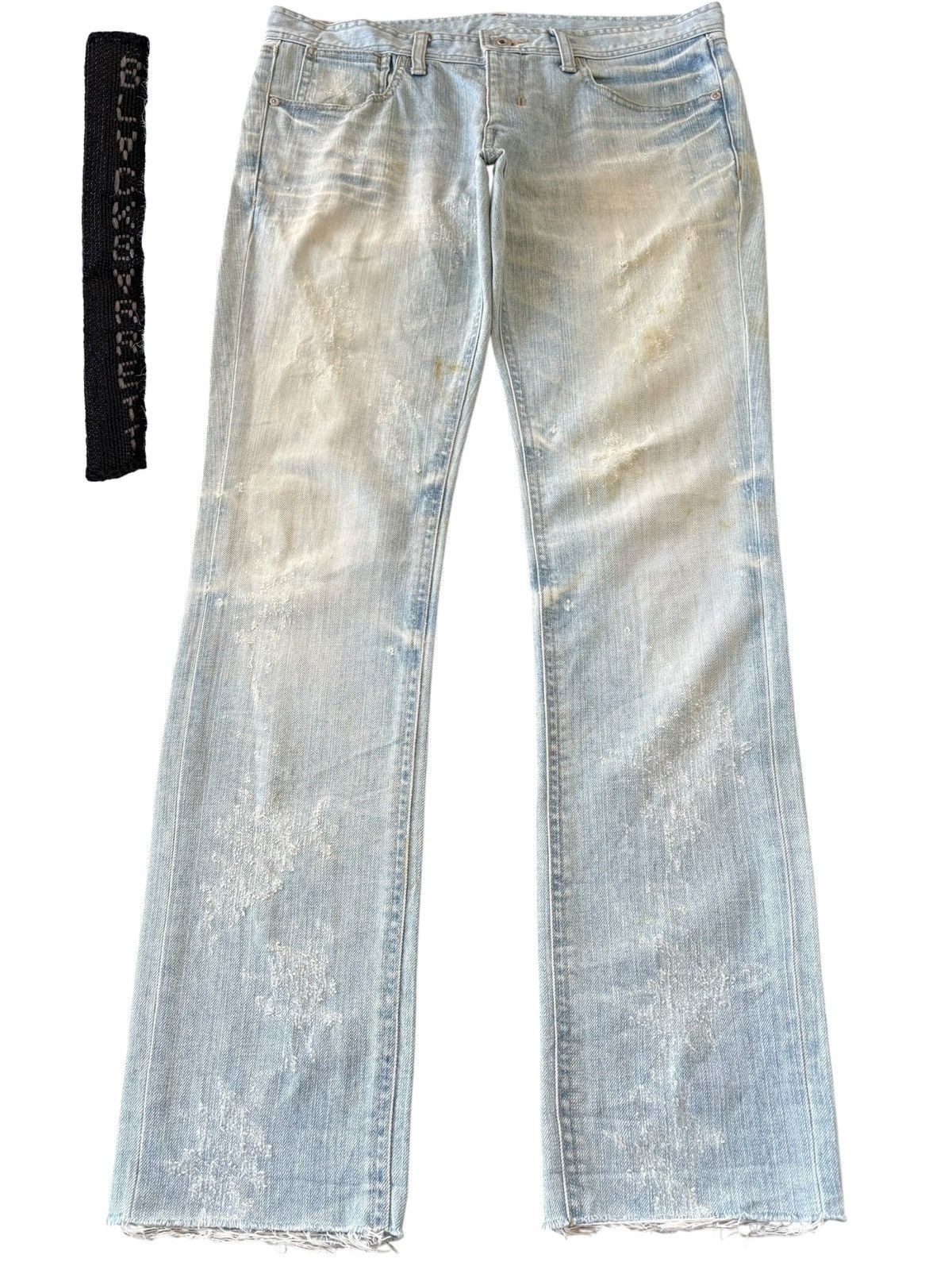 Black Barrett Vintage Japanese Black Barrette Light Mud Wash Distres Jeans Size US 34 / EU 50 - 1 Thumbnail