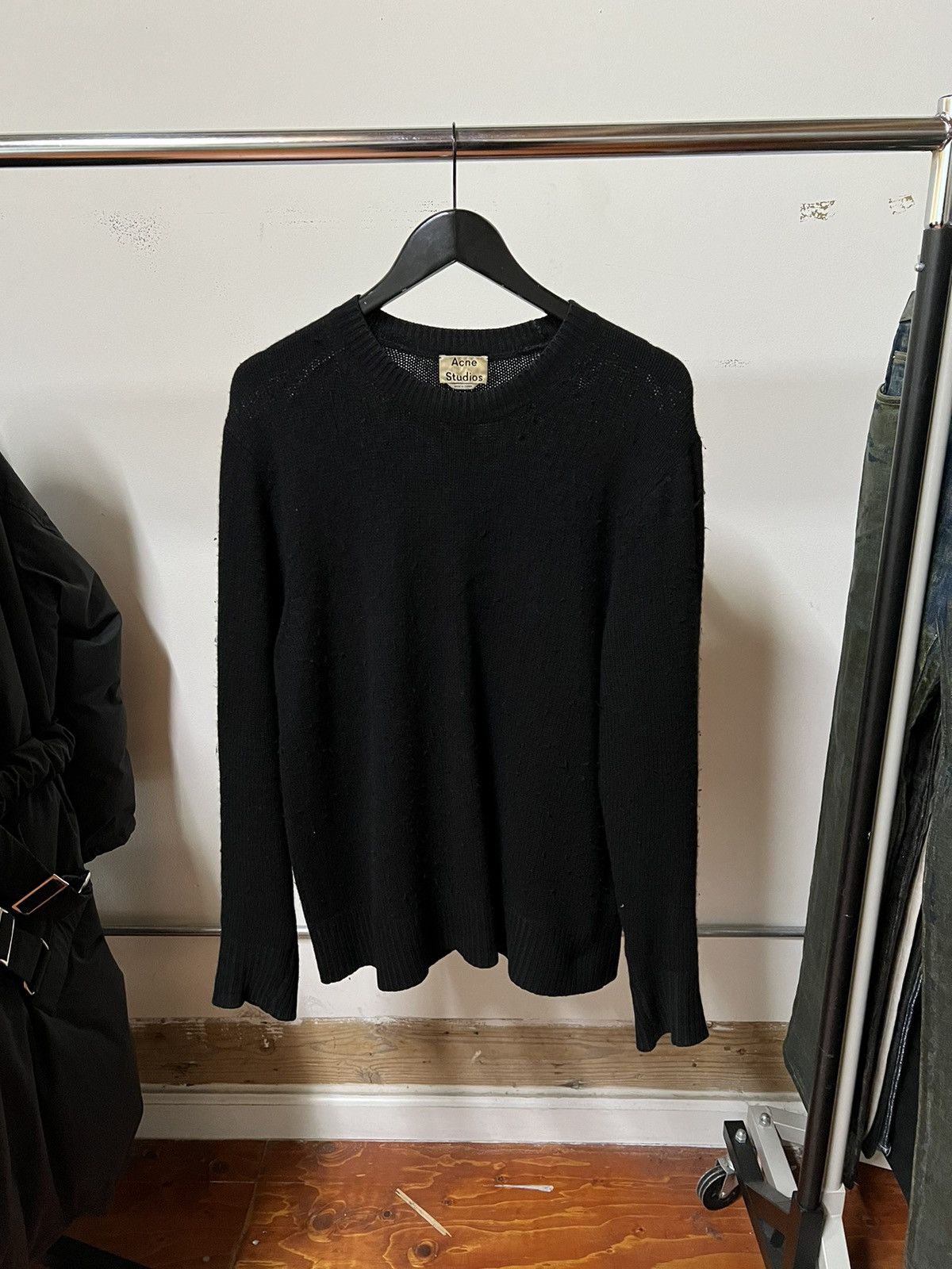 image of Acne Studios Peele Sweater in Black, Men's (Size Large)