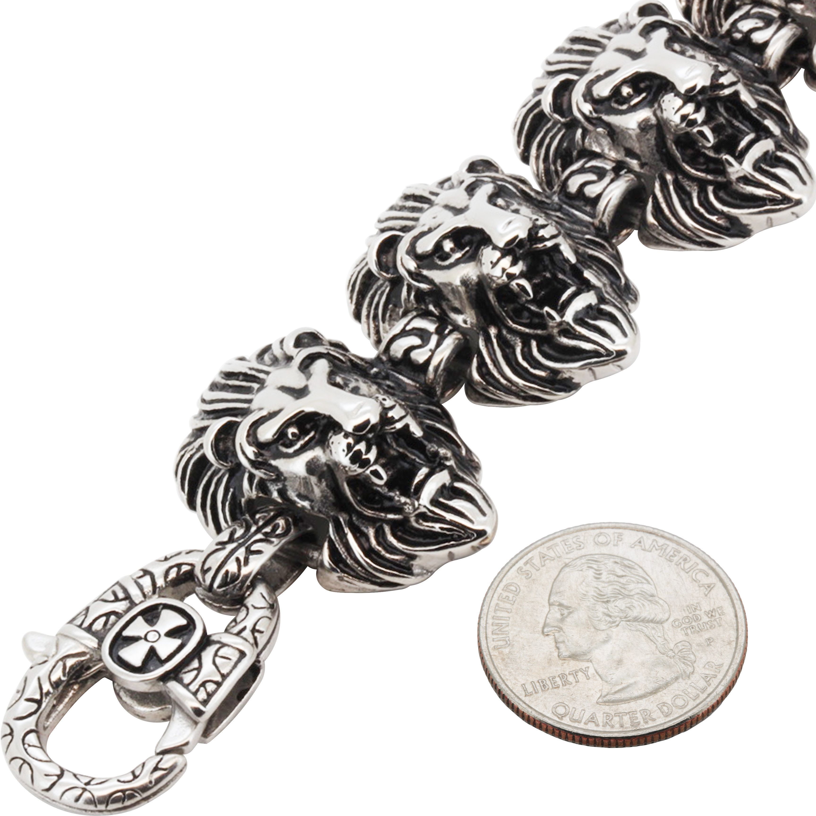 Other 316L Stainless Steel 31mm Lion Head Bracelet 8.5” Size ONE SIZE - 2 Thumbnail
