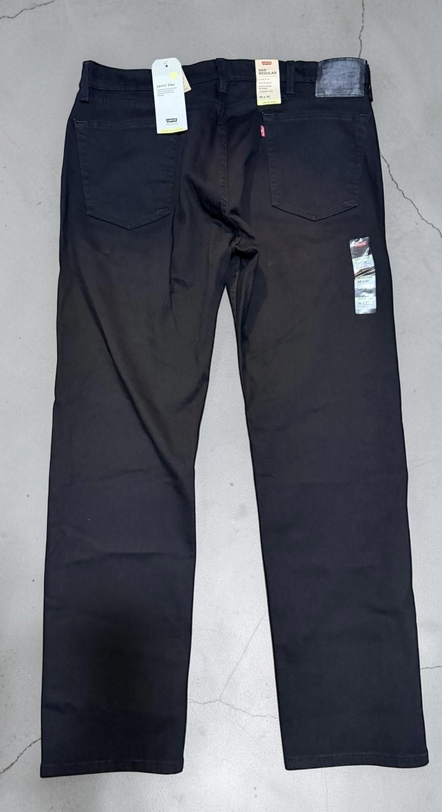 Levi's Levi's 505 Regular Stretch Black Jeans 38x32 Size US 38 / EU 54 - 2 Thumbnail