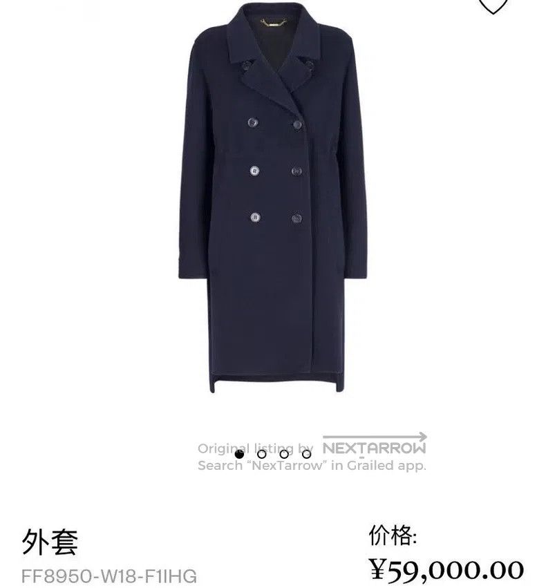 Fendi Fendi Ms.Cashmere Coat in a deep blue shade, 100% cashmere Size XS / US 0-2 / IT 36-38 - 9 Thumbnail
