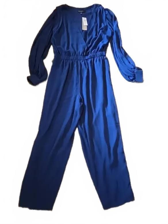 Banana Republic Elegant Blue balloon sleeve Chiffon Jumpsuit Size ONE SIZE - 2 Thumbnail