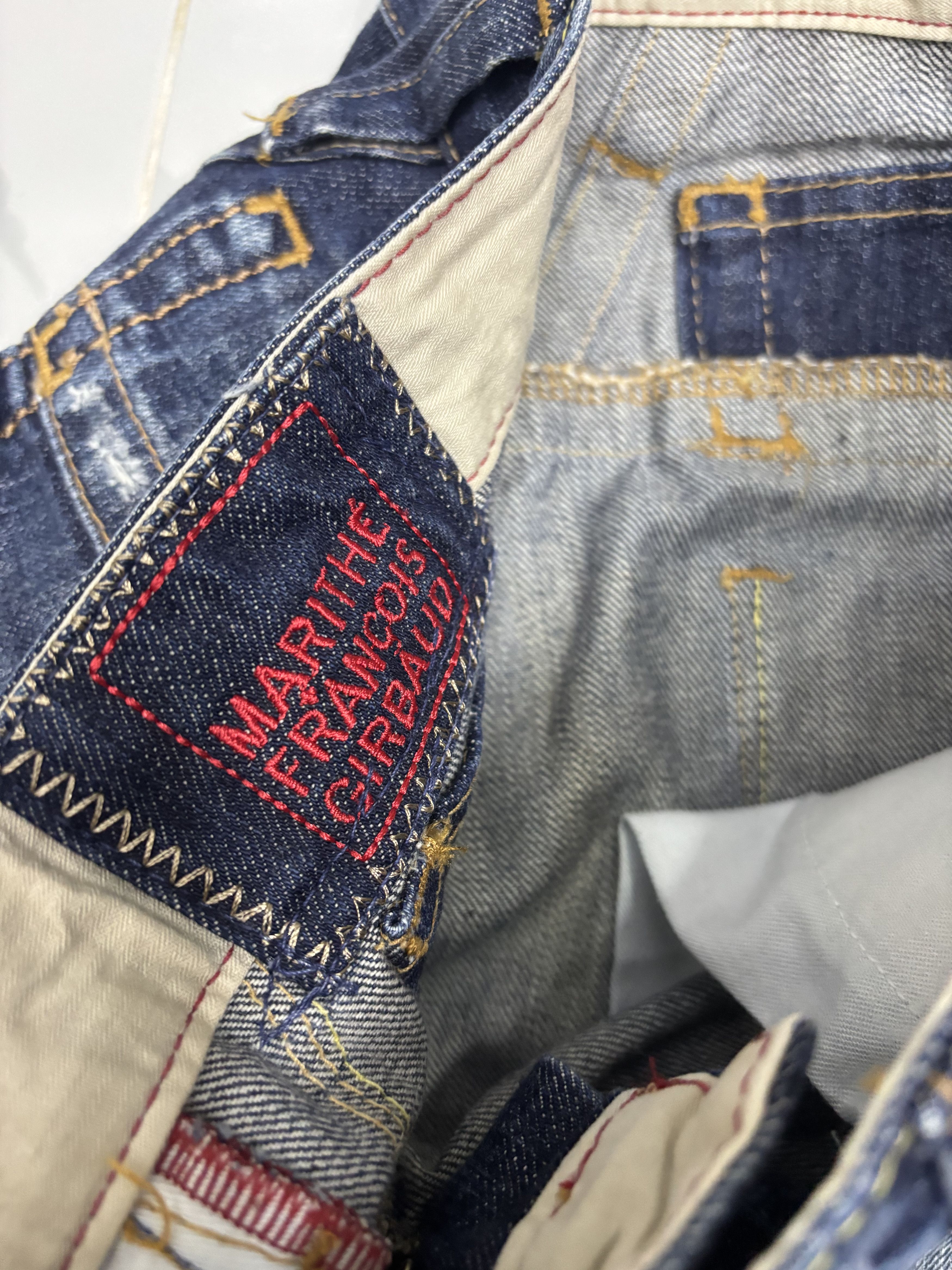 Marithe + Francois Girbaud MARITHE Francois GIRBAUD Straight Cut Distressed Denim Jean Size US 32 / EU 48 - 9 Thumbnail