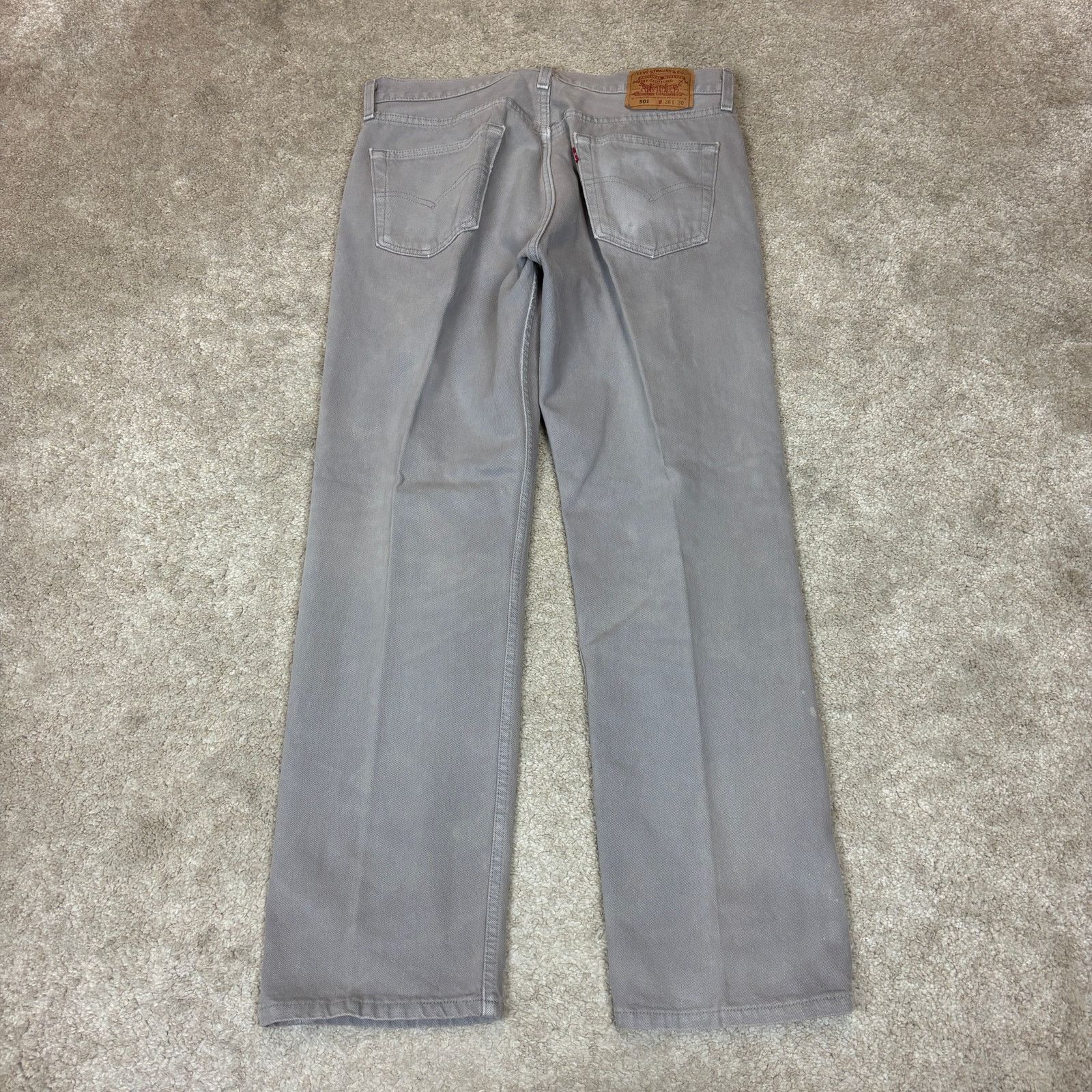 Levi's × Vintage Vintage 90s Levi's 501 Straight Leg Gray Denim Jeans 36x30 Size US 36 / EU 52 - 3 Thumbnail