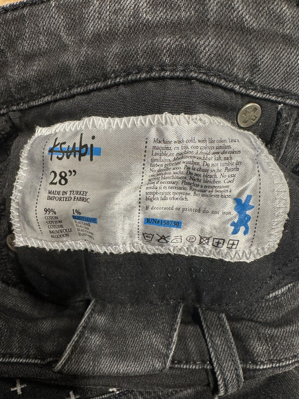 Ksubi Ksubi Knee Hole Patch Black Denim Jeans Size 28 Size US 28 / EU 44 - 5 Thumbnail