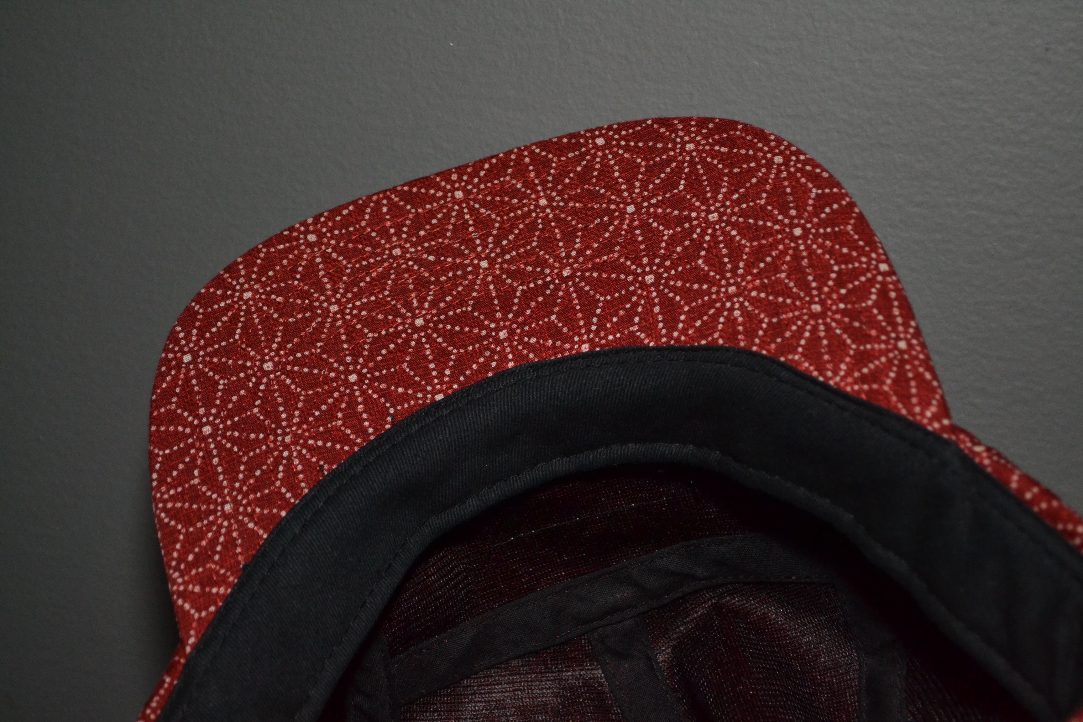 Japanese Brand Maiden Noir Blood Red Sashiko 5 Panel Camp Hat Visvim Style Size ONE SIZE - 9 Thumbnail