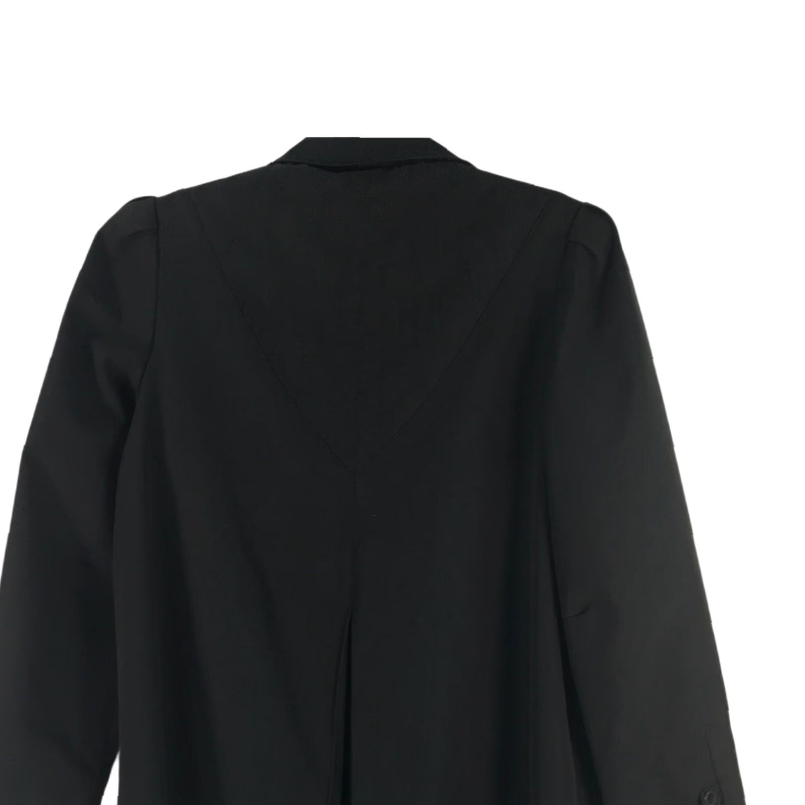 FUZZI Uzzi Women's Trench Coat Solid Black Lightweight Long Size 14 with Pockets Size XL / US 12-14 / IT 48-50 - 4 Thumbnail