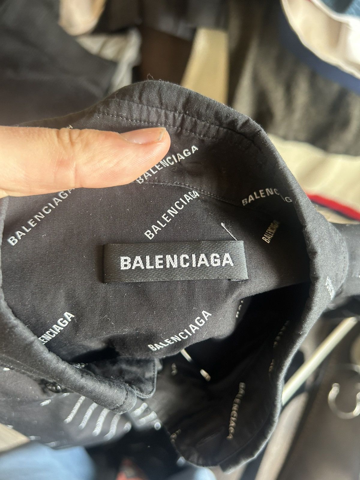 Balenciaga Black Logo Print Short-Sleeve Shirt Size US XL / EU 56 / 4 - 8 Thumbnail