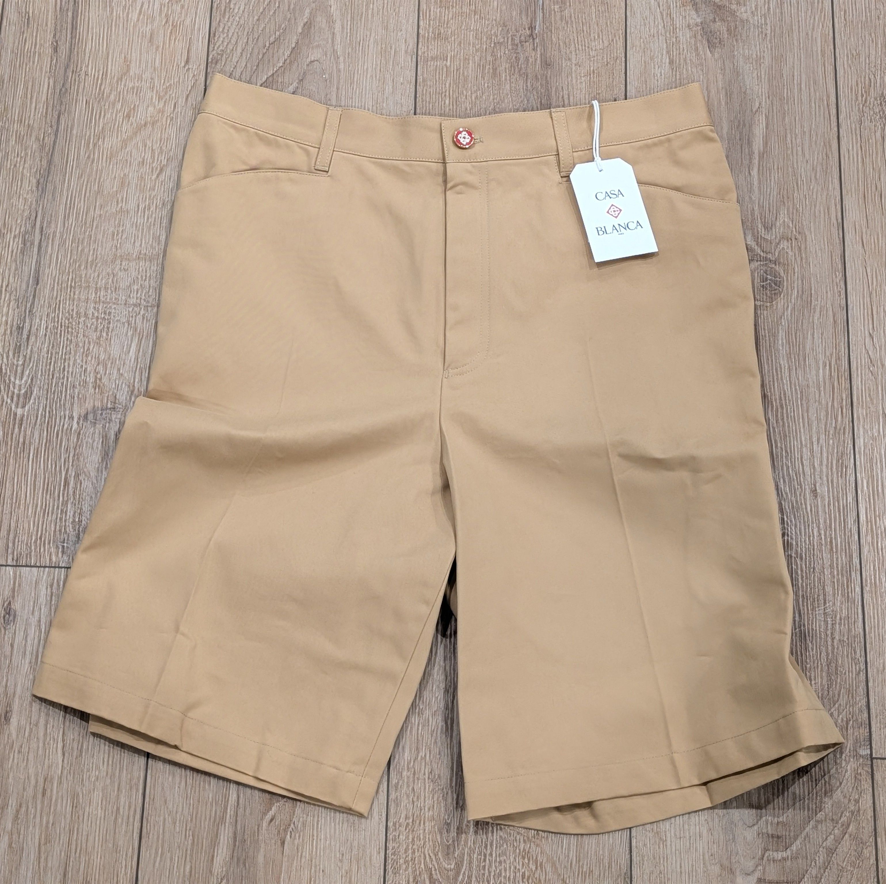 Casablanca CASABLANCA "Chicano" Chino Shorts Beige 50 US 34 Size US 34 / EU 50 - 1 Thumbnail