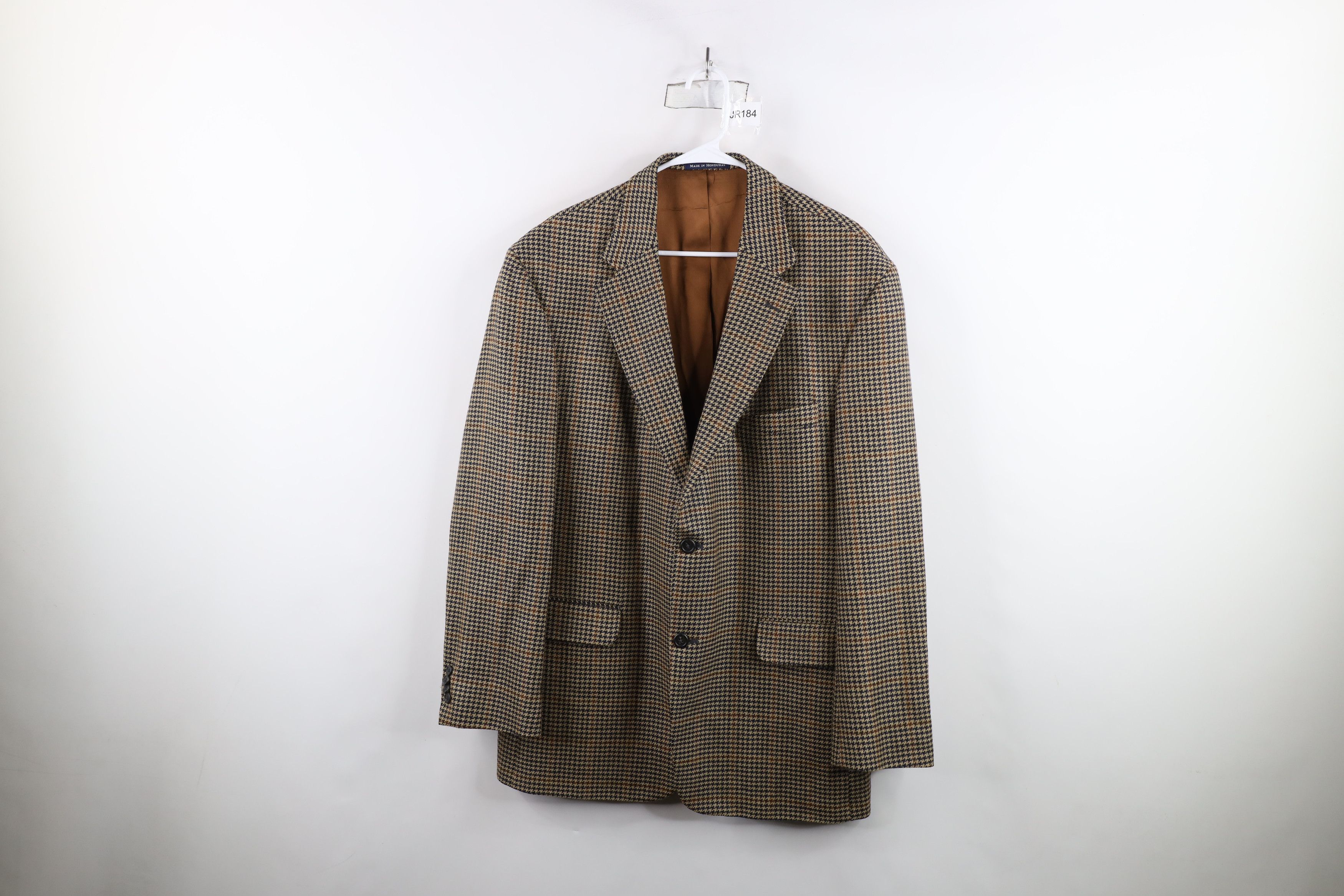 Lands' End × Vintage Vintage 90s Lands End Houndstooth Suit Coat Blazer Jacket Size US L / EU 52-54 / 3 - 1 Thumbnail