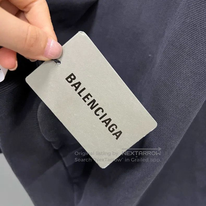 Balenciaga Balenciaga Black Double Logo Embroidered Sweatshirt Size US L / EU 52-54 / 3 - 6 Thumbnail