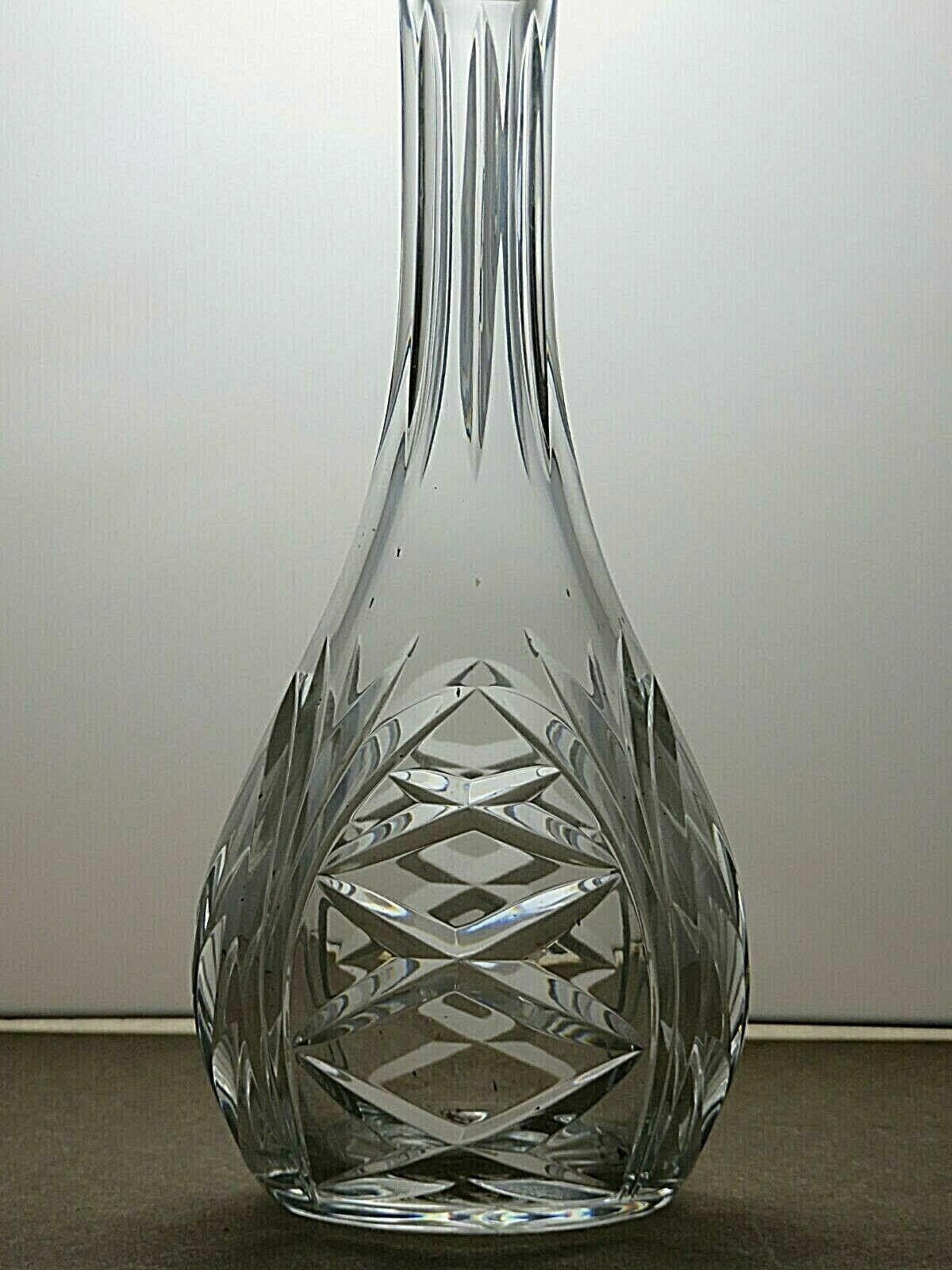 The Unbranded Brand Vintage Lead Crystal Cut Glass Round Decanter 15 1/3" Size ONE SIZE - 4 Thumbnail