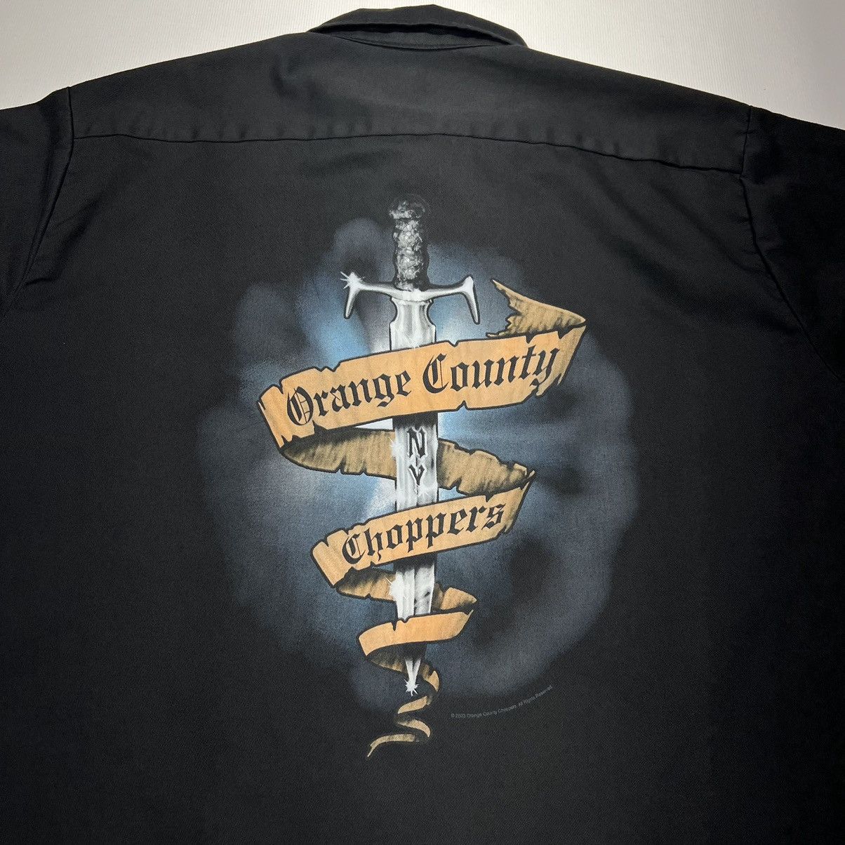 Vintage VTG Orange County Choppers Button Shirt Black Mechanic Work Size US L / EU 52-54 / 3 - 10 Thumbnail