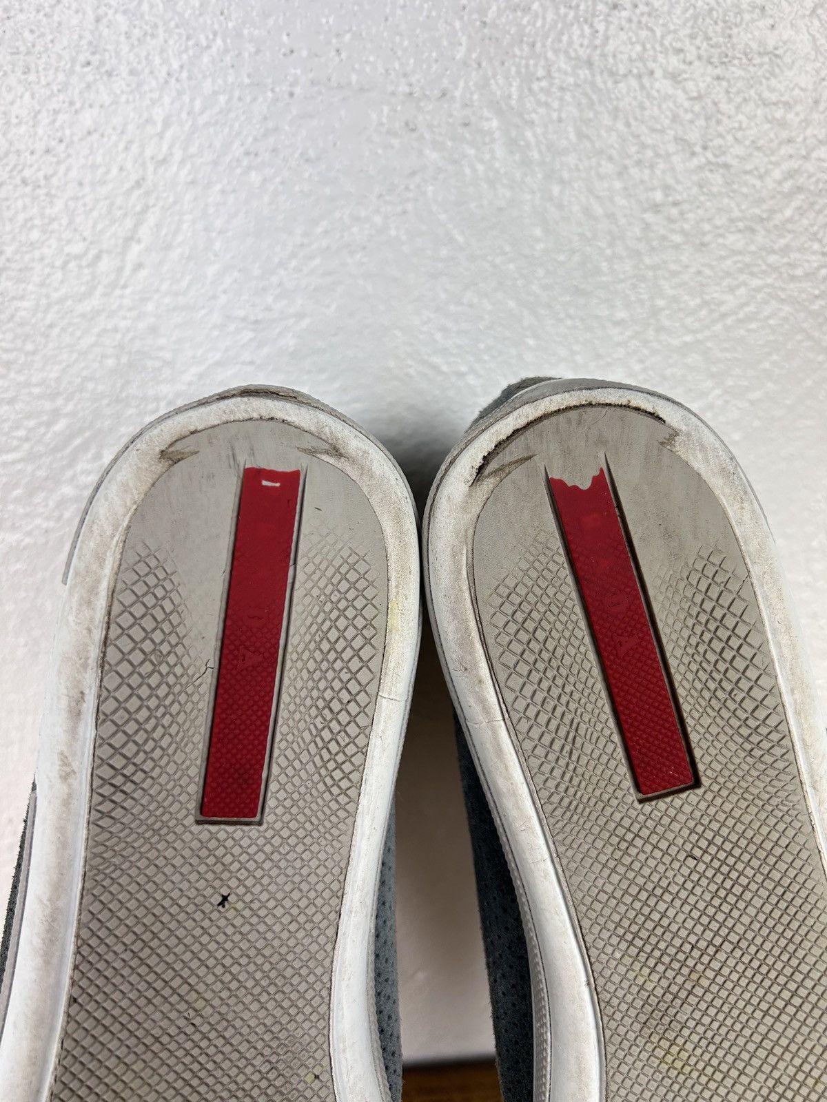 Prada Prada Sport Grey Suede Leather Eyelet Detail High Top 39 Size US 9 / IT 39 - 17 Thumbnail