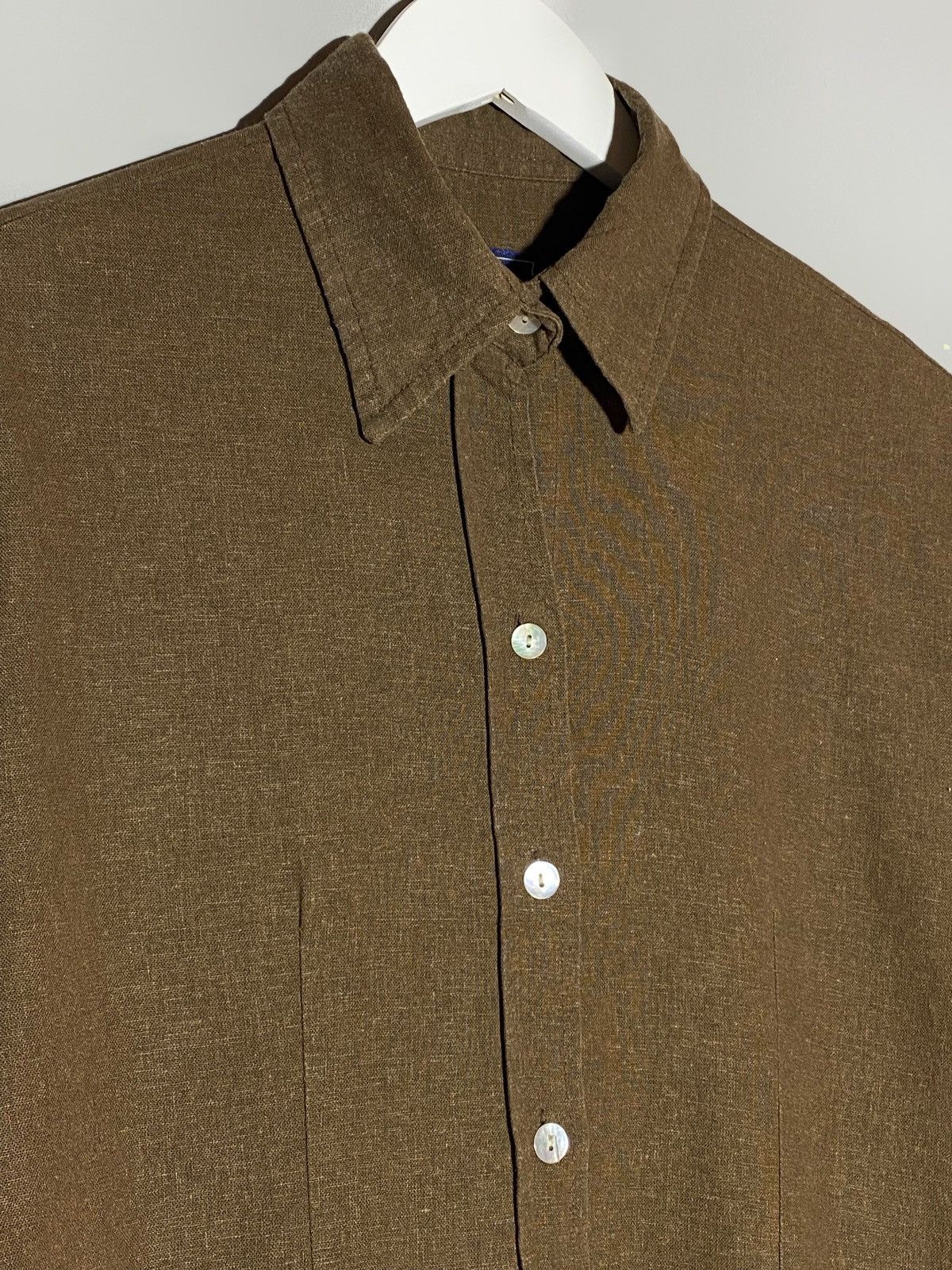 Kenzo Kenzo Femme Vintage 90s Brown Linen Shirt Size XL / US 12-14 / IT 48-50 - 3 Thumbnail