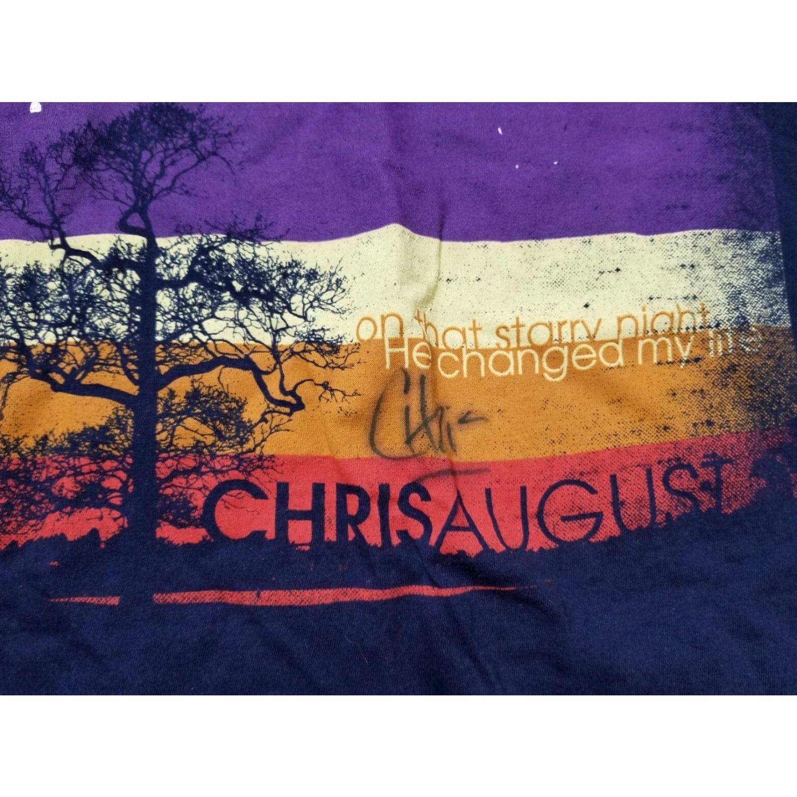 Tultex Womens L Chris August Tree Autographed T Shirt Christian Concert Tee Shirt Size L / US 10 / IT 46 - 3 Thumbnail
