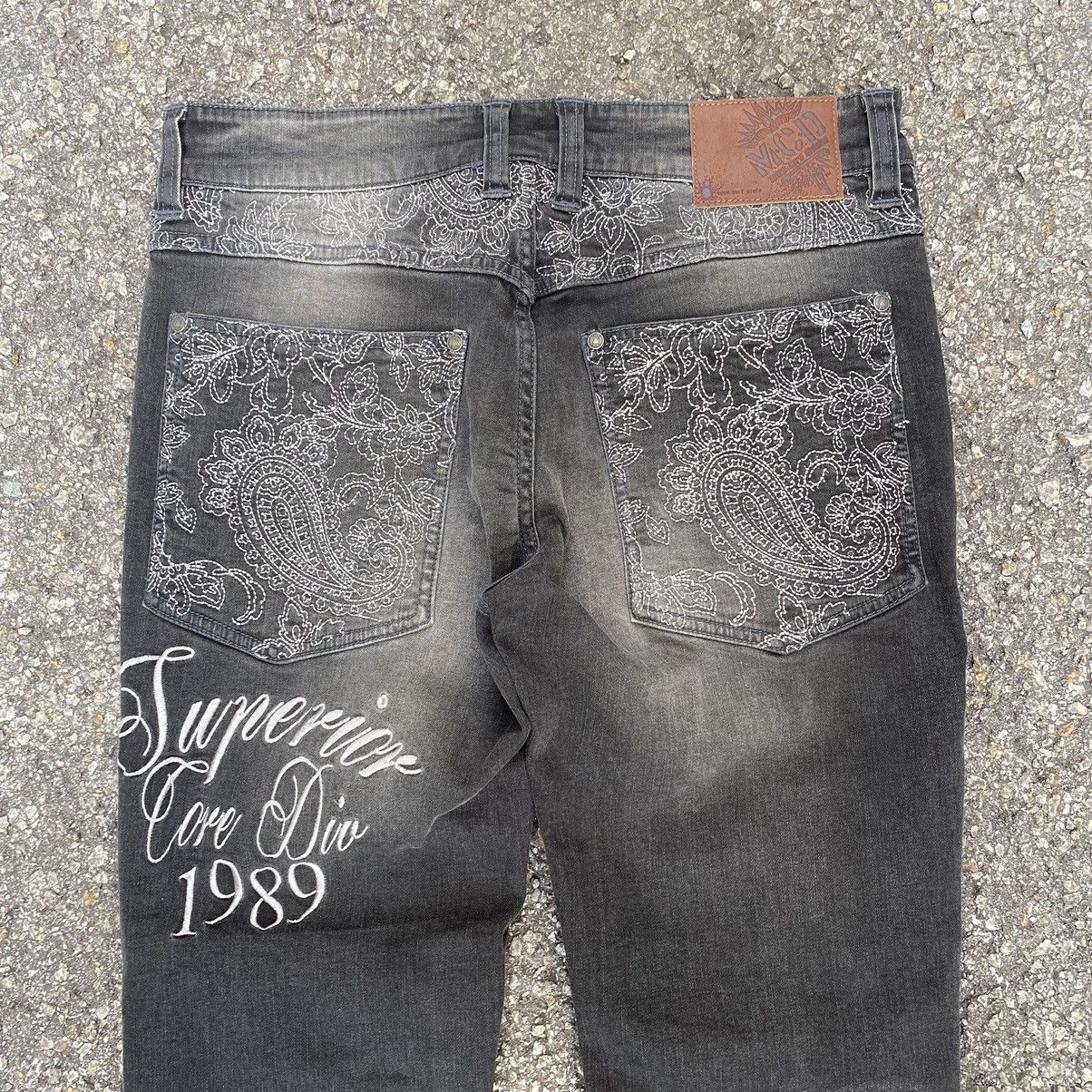Hysteric Glamour MCD Jeans Embroidered Punk Style Denim Size US 30 / EU 46 - 1 Thumbnail