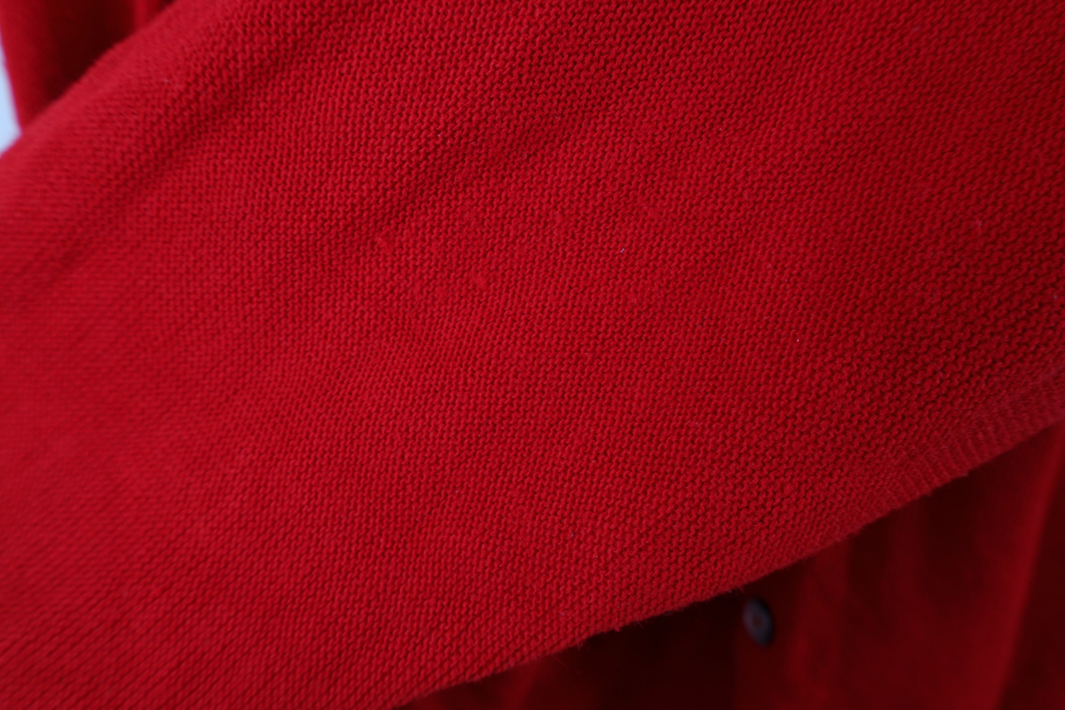 Vintage Vintage 70s Streetwear Knit Cardigan Sweater Red Acrylic USA Size US M / EU 48-50 / 2 - 7 Thumbnail