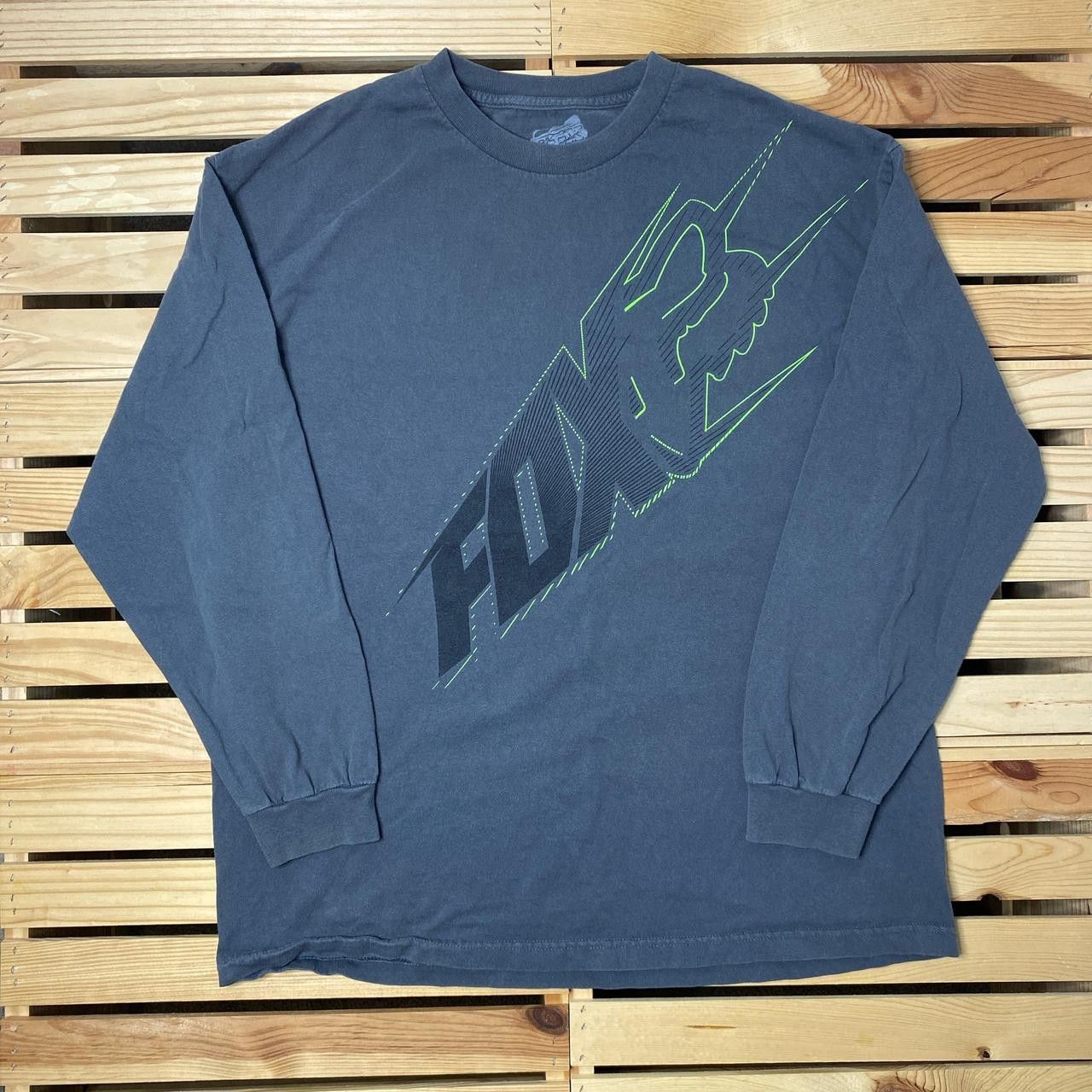 Fox Racing Fox Racing Gray Y2K Motocross Tee Size XL Size US XL / EU 56 / 4 - 1 Thumbnail