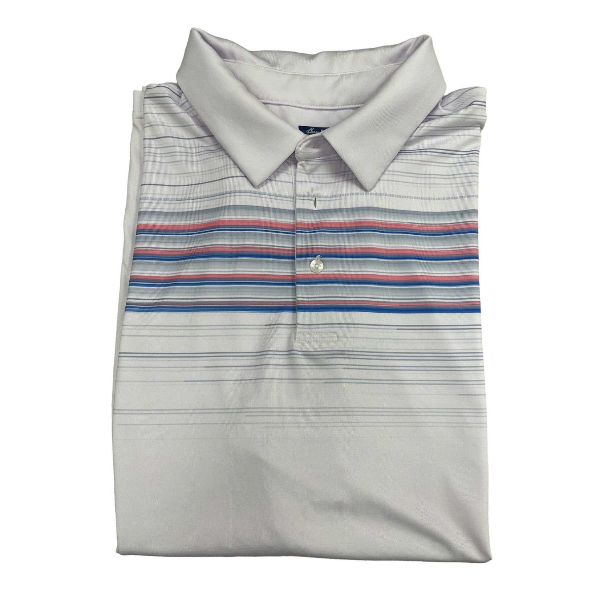 Other Ben Hogan Men White with Blue Gray Pink stripes on top L SKU Size US L / EU 52-54 / 3 - 4 Thumbnail