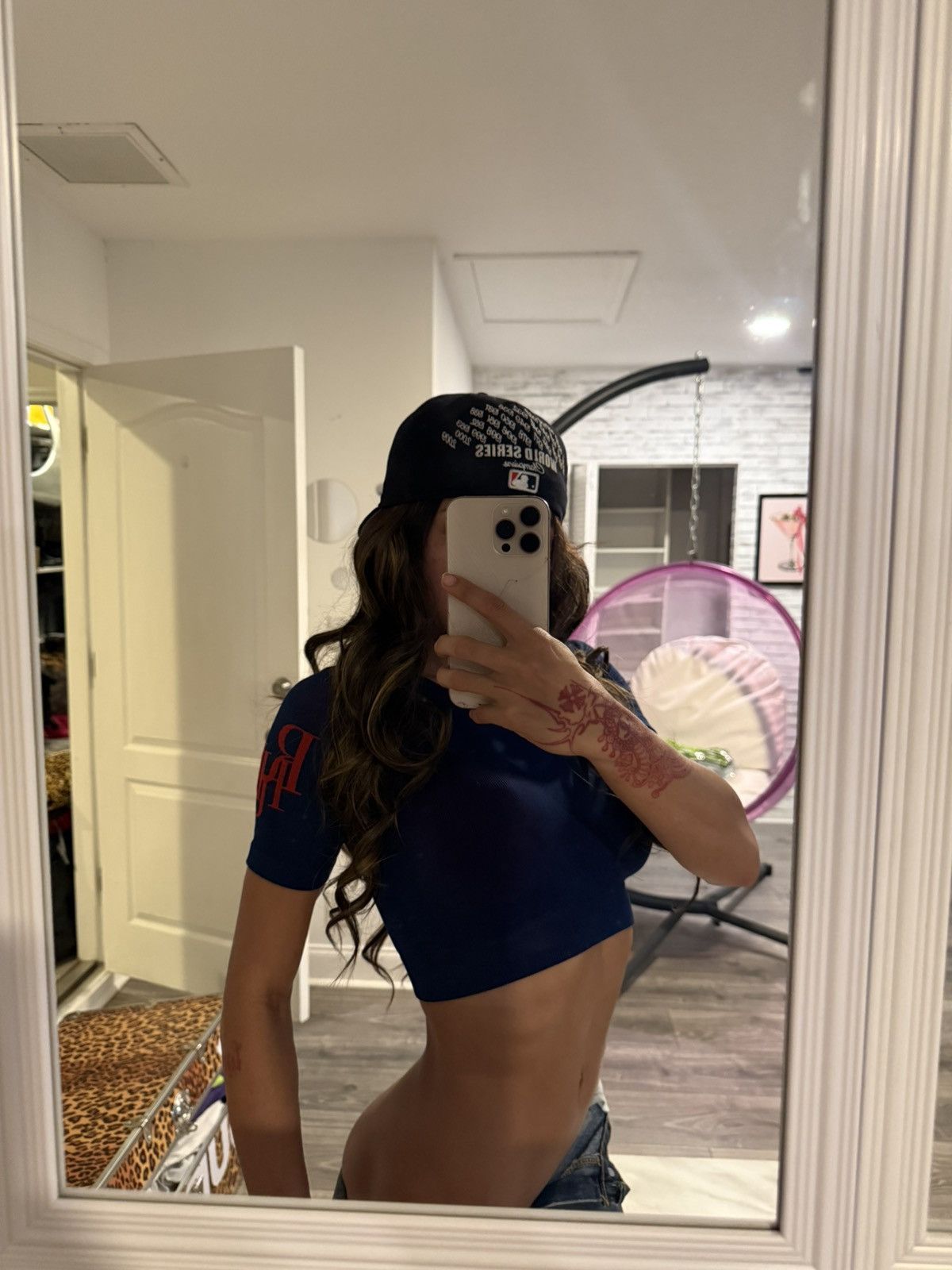 Rhude Rhude Crop Top Navy/Red Size S / US 4 / IT 40 - 4 Thumbnail