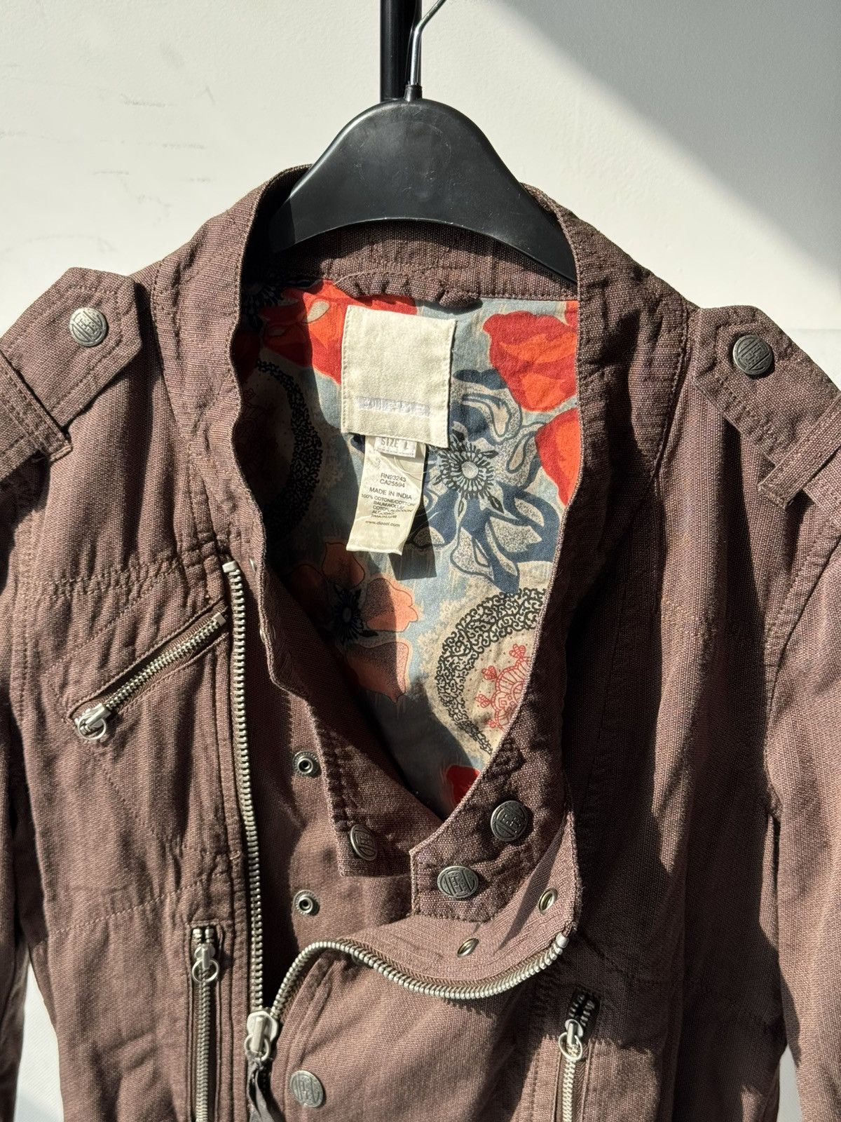 Diesel Archive Diesel Brown Corset Jacket Napoleon Style 00s Size L / US 10 / IT 46 - 4 Thumbnail