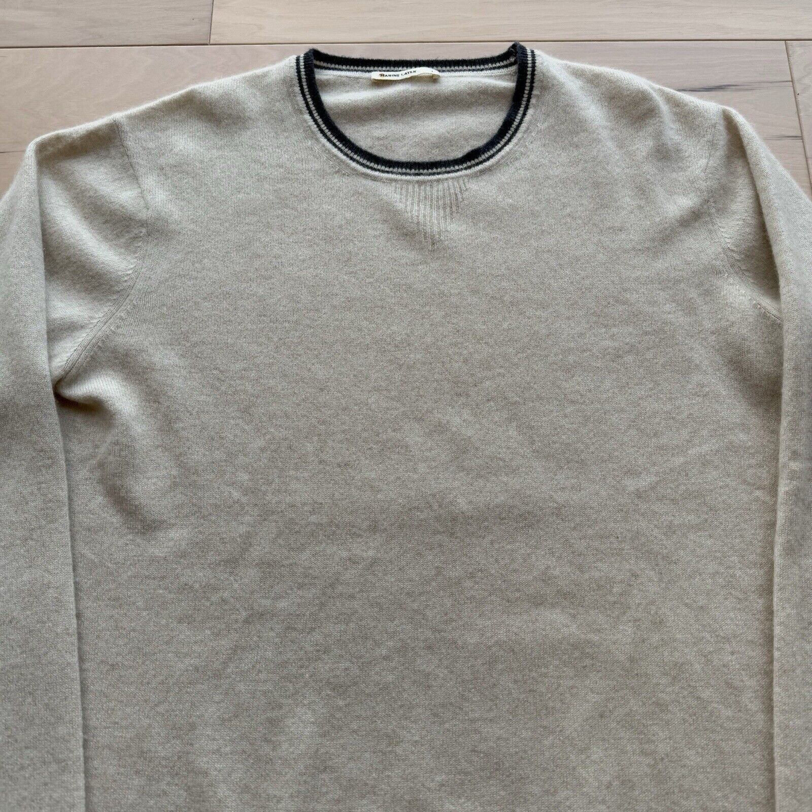 Marine Layer Marine Layer Cashmere Sweater L Beige Knit Pullover Casual Size US L / EU 52-54 / 3 - 3 Thumbnail