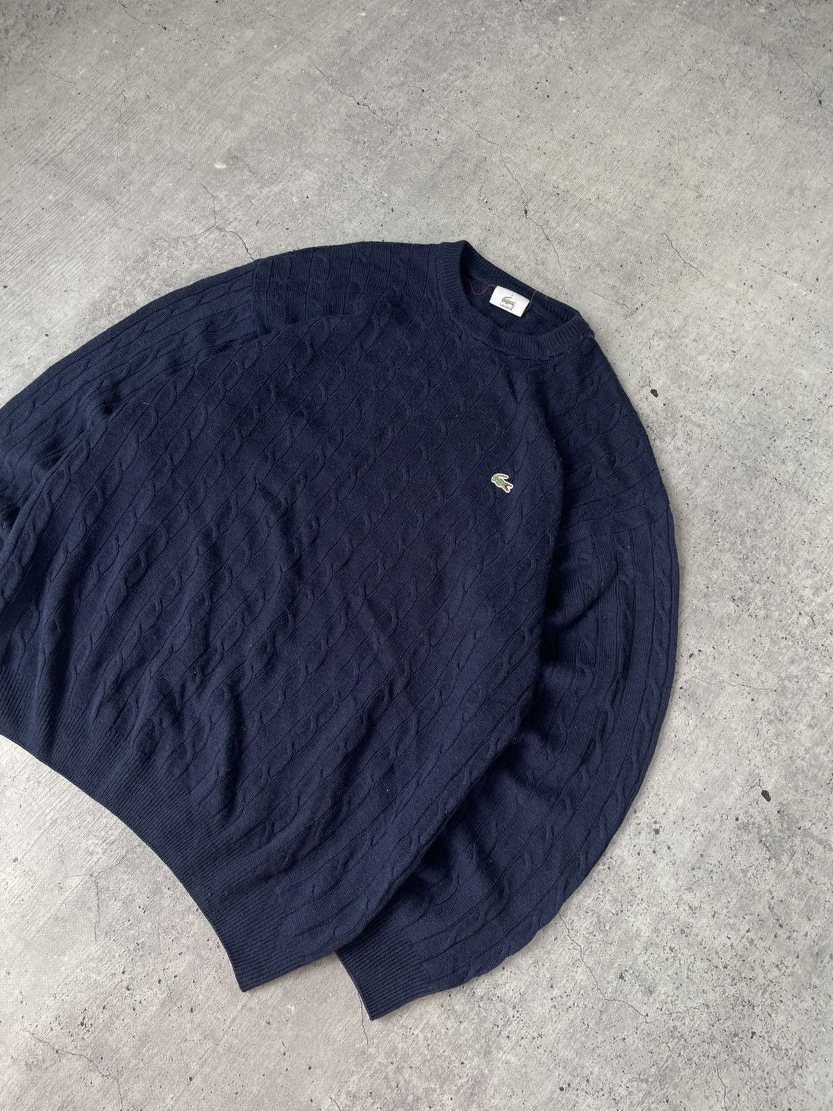 Lacoste Vintage 90s Lacoste Knite Wool Sweater Size US XL / EU 56 / 4 - 2 Thumbnail