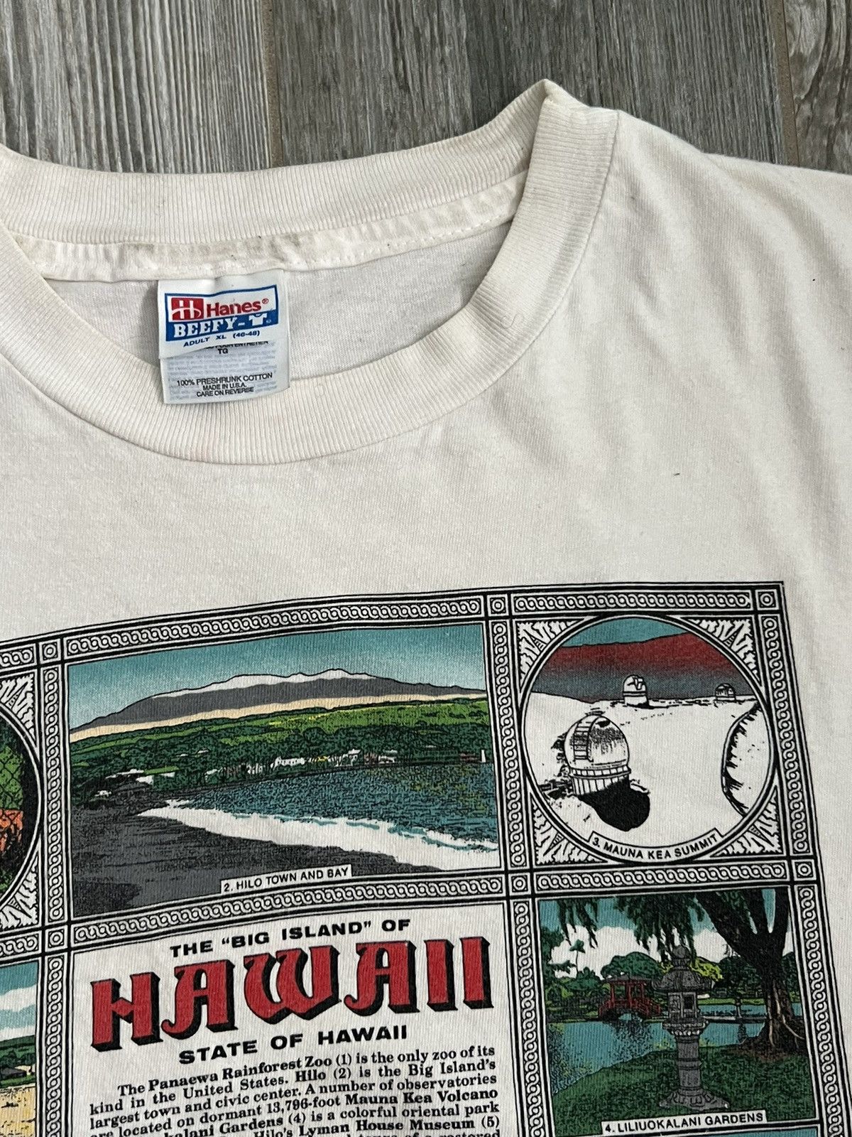 Vintage 1992 Single Stitch Hawaii History Vintage Art Tourist Tee Size US XL / EU 56 / 4 - 6 Thumbnail