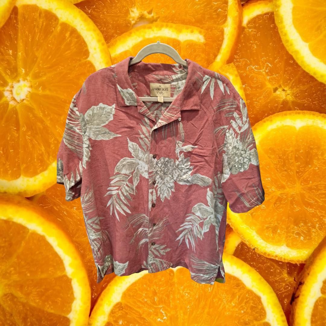 Other Havana Jack's Cafe Hawaiian Shirt Red with Flowers Size XL Size US XL / EU 56 / 4 - 1 Thumbnail