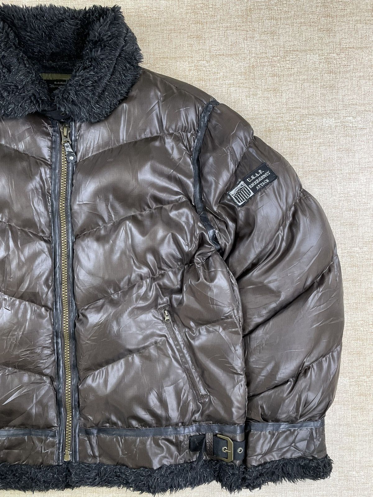 Vintage Vintage USAF Emergency Attack Faux Fur Puffer Jacket Size US L / EU 52-54 / 3 - 4 Thumbnail