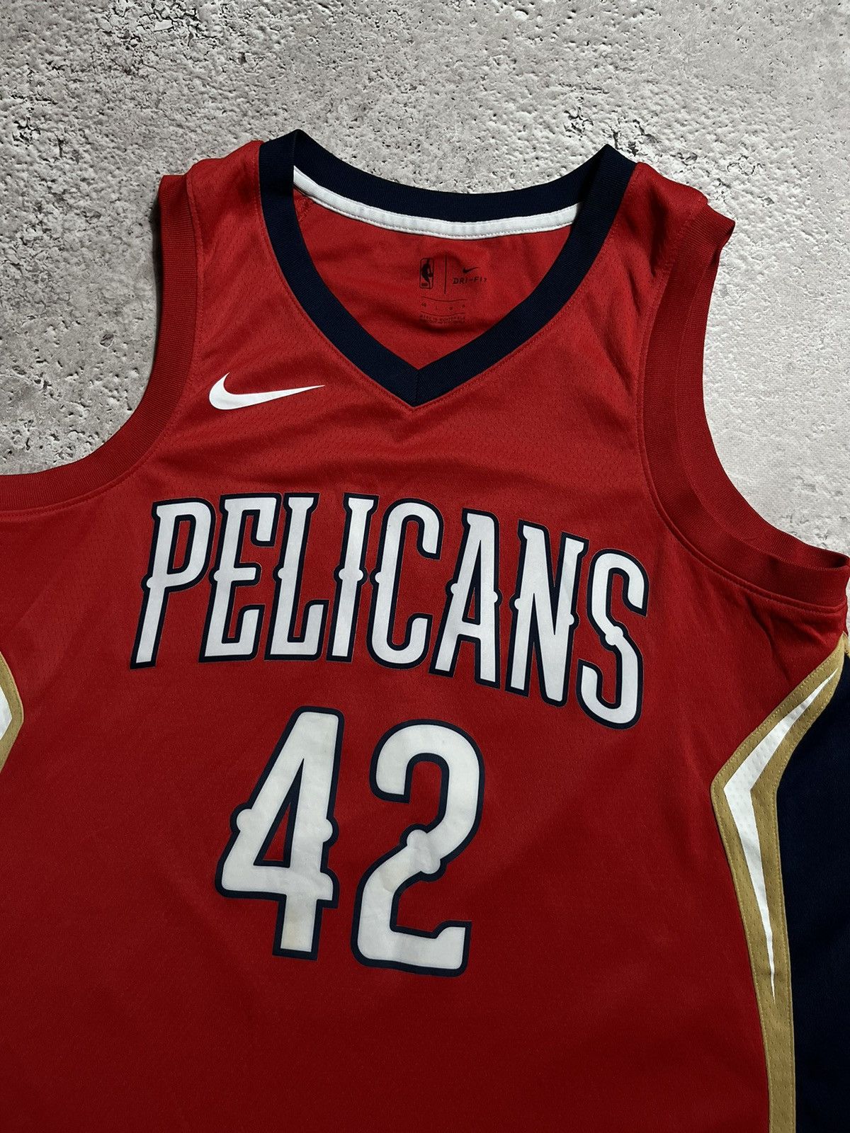 NBA × Nike #42 Melvin Ajinca New Orleans Pelicans NBA Jersey Tank Top Size US L / EU 52-54 / 3 - 2 Thumbnail