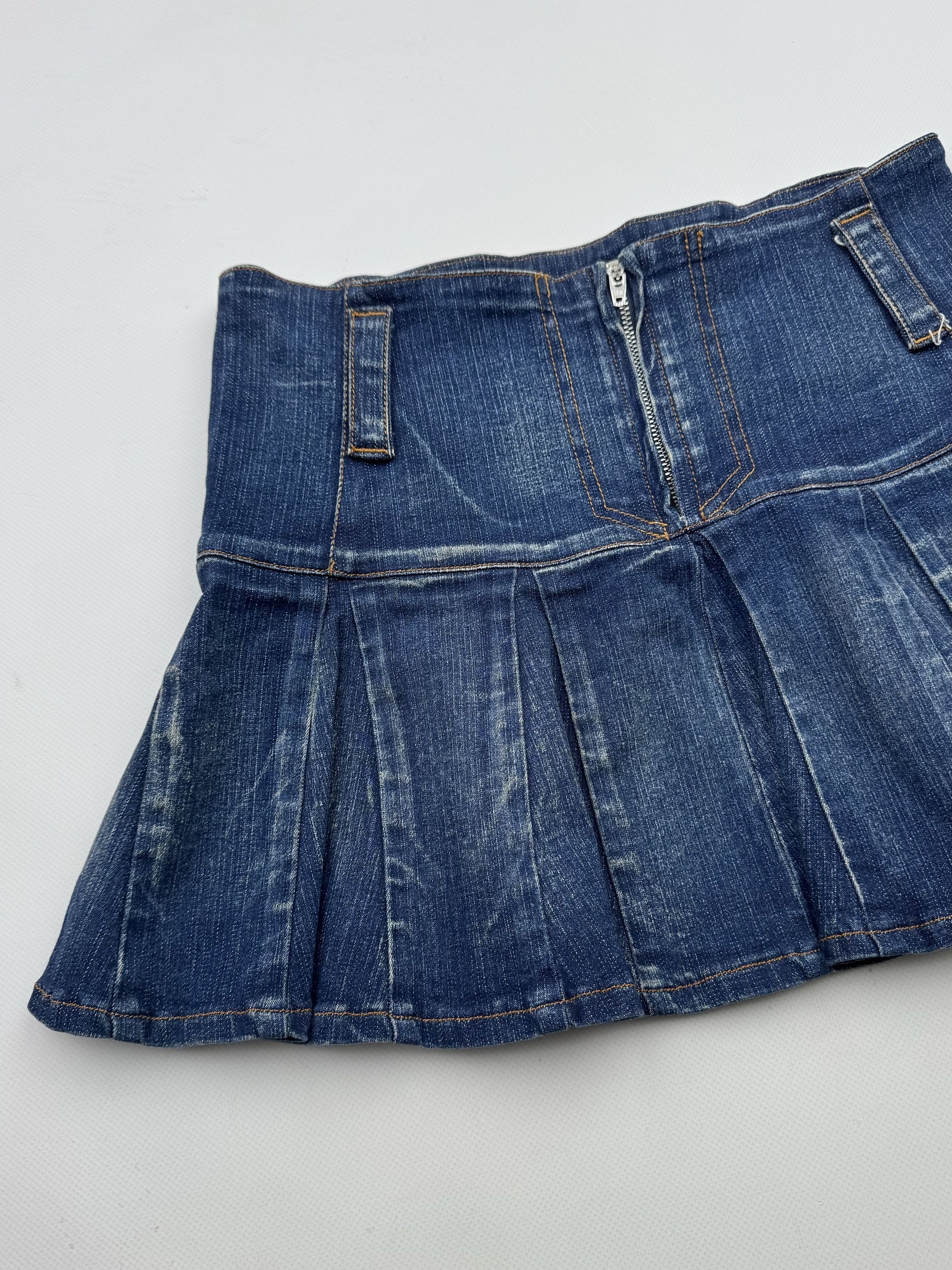 90's Mini Flared Denim Skirt B33(V345)
