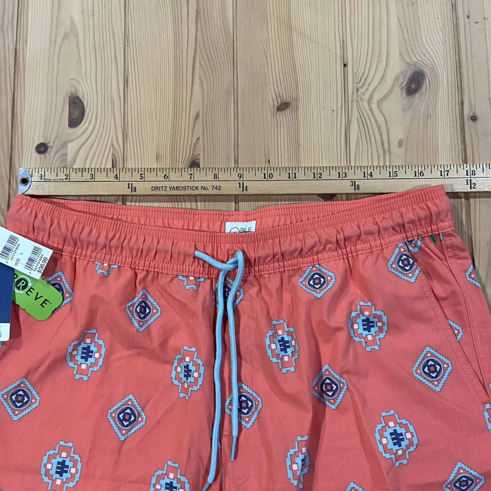 Tillys Tillys Swim Bottom Trunks Pink Water-Reactive New Blue Crown Aztec L Men Large Size US 33 - 5 Thumbnail