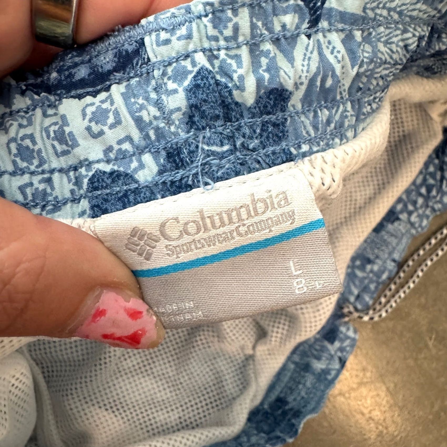 Vintage VINTAGE Columbia Beach Swimming Trunks Blue Lined Large Regular Shorts Mens, Y2K Tropical Fish, Swim Bottom Size US 33 - 4 Thumbnail