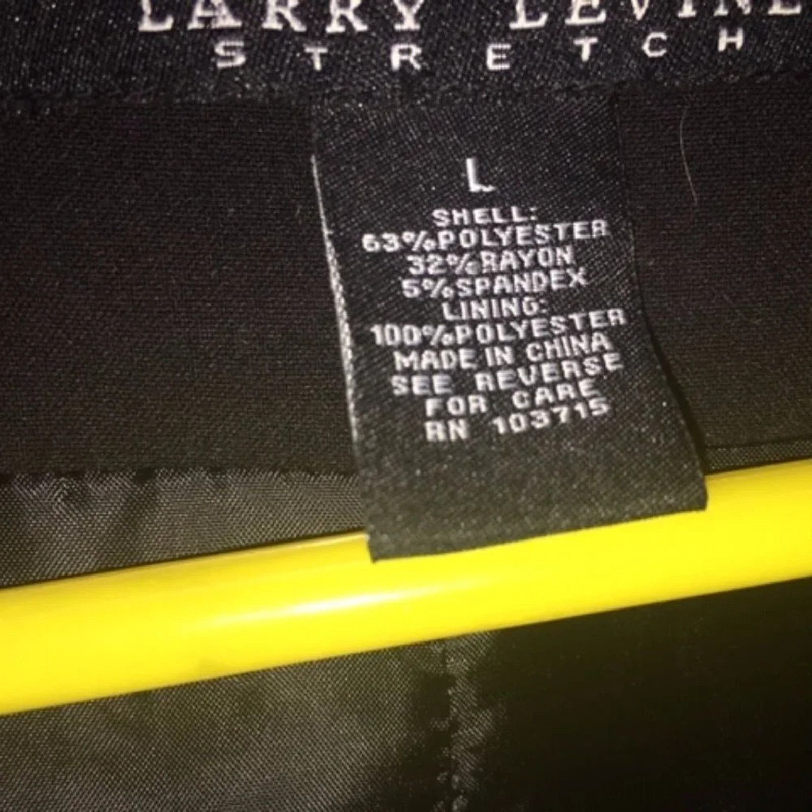 The Unbranded Brand Larry Levine polyester blend woman’s black Jacket, size Lg Size L / US 10 / IT 46 - 4 Thumbnail