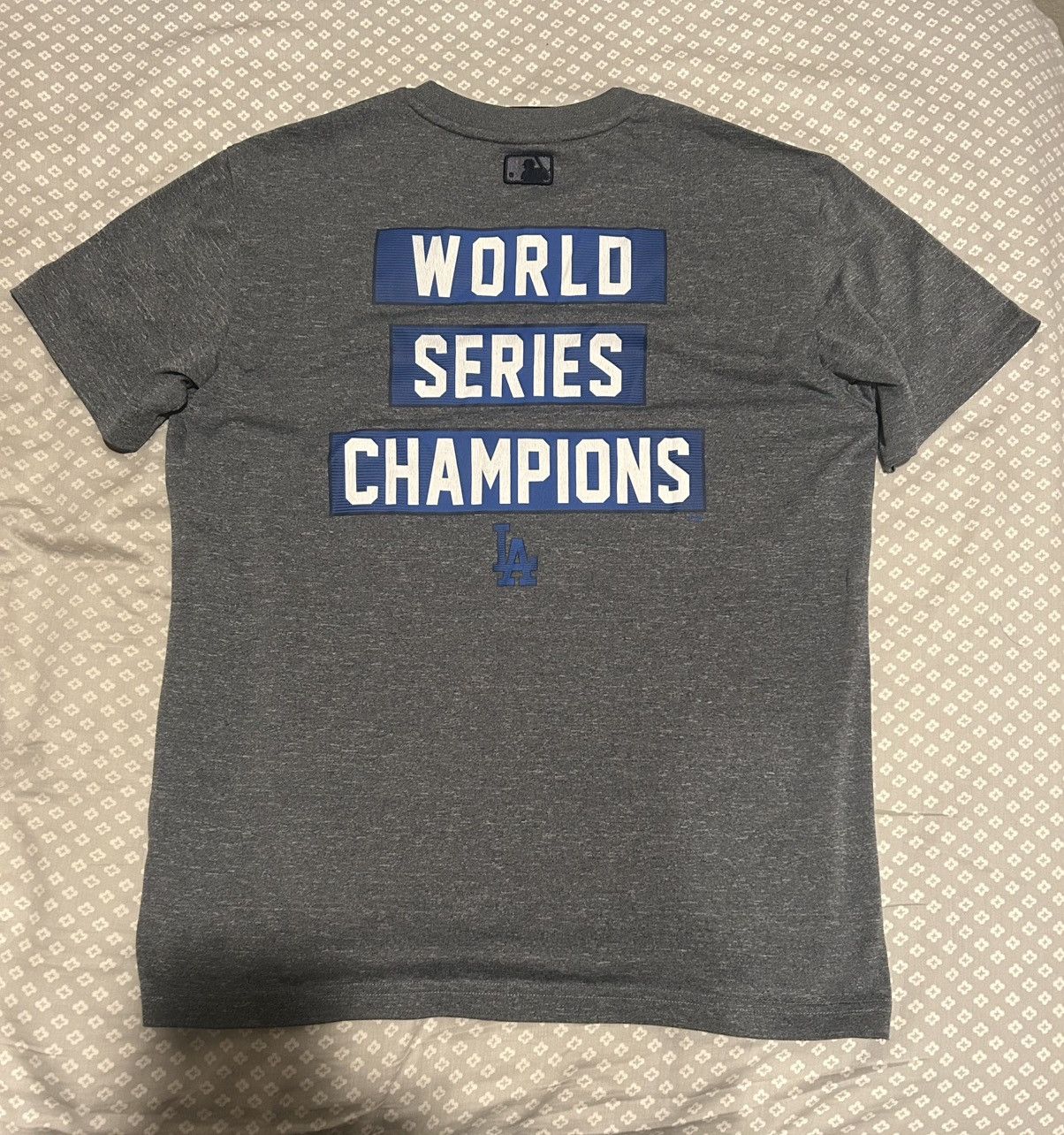 MLB Grey Los Angeles Dodgers World Series Champions Tee Size US M / EU 48-50 / 2 - 2 Thumbnail