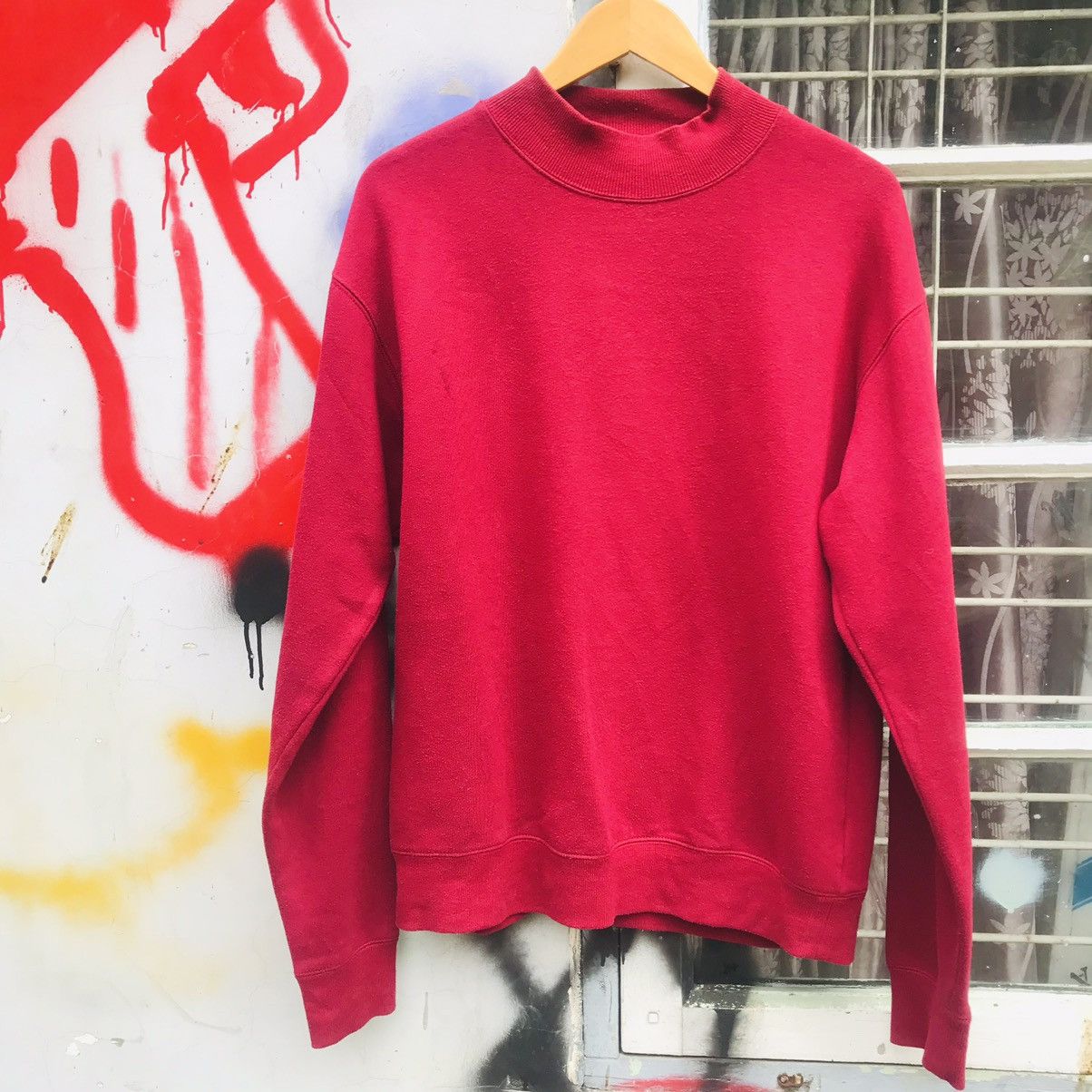 Vintage Vintage Browny Umock Neck Sweatshirt Size US M / EU 48-50 / 2 - 2 Thumbnail