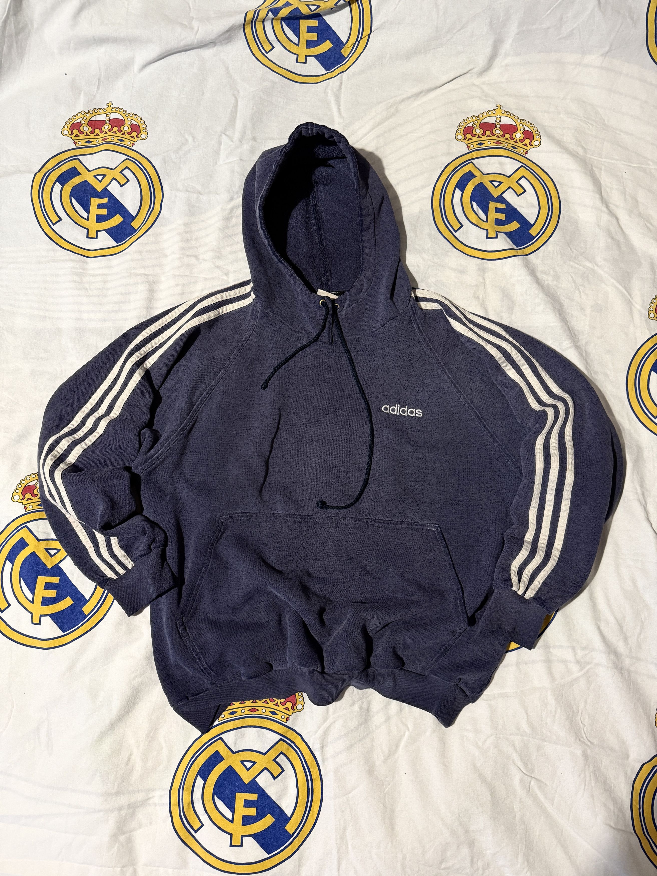 Adidas × Vintage Adidas vintage boxy navy hoodie - L Size US L / EU 52-54 / 3 - 2 Thumbnail