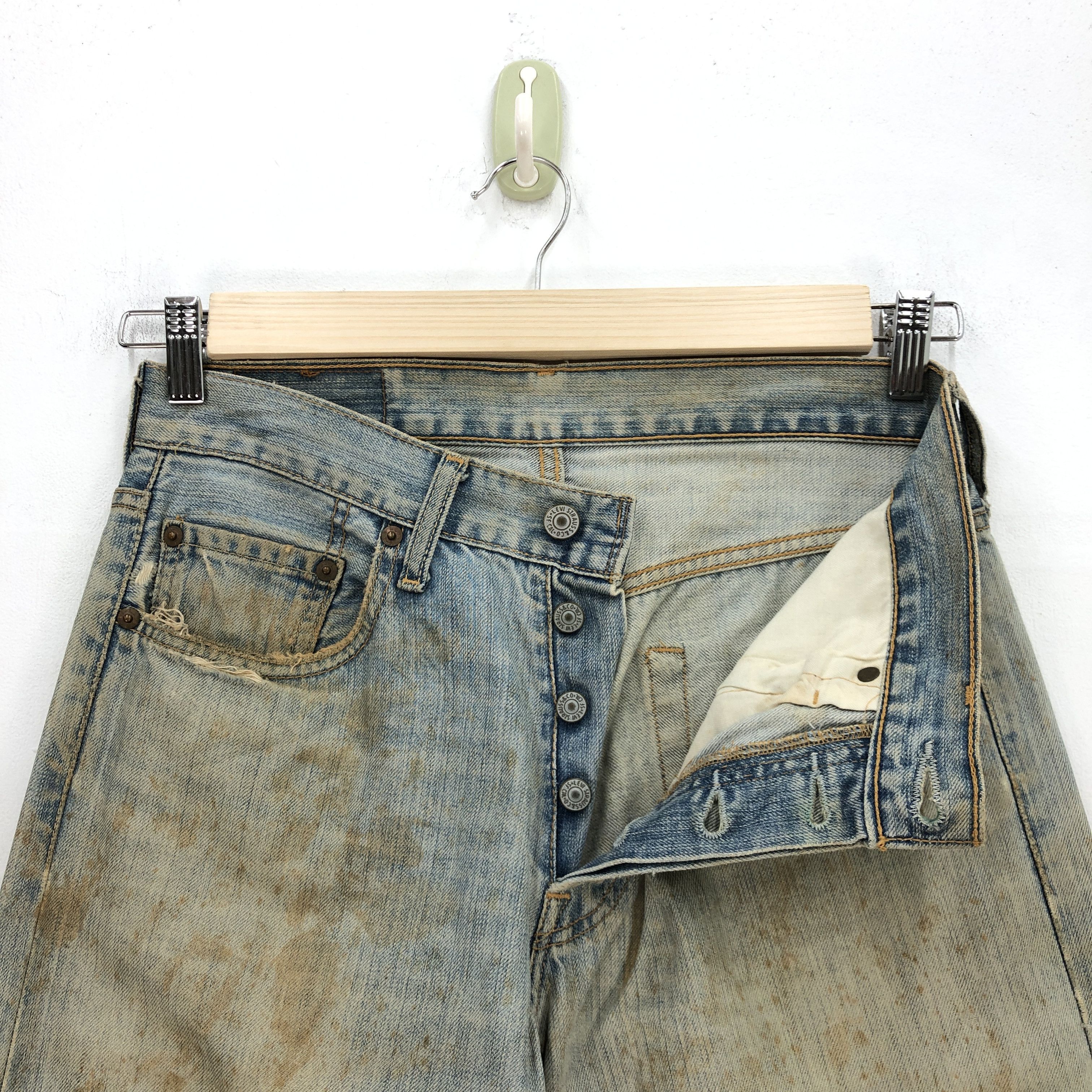Levi's Vintage Levis 501 Dirty Jeans Levi's Mud Wash Rusty Denim Size 28" / US 6 / IT 42 - 5 Thumbnail
