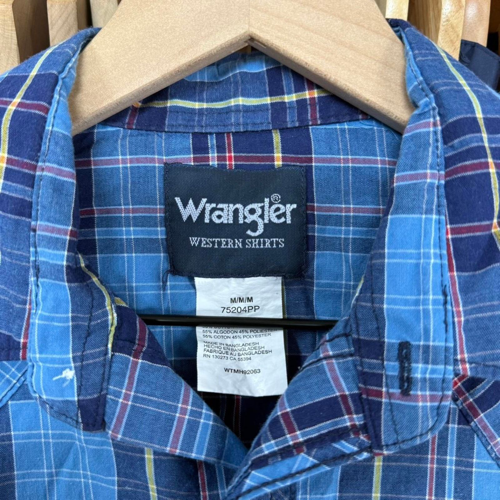 Wrangler Vintage Y2K Wrangler Western Pearl Snap Button Up Shirt Size US M / EU 48-50 / 2 - 5 Thumbnail