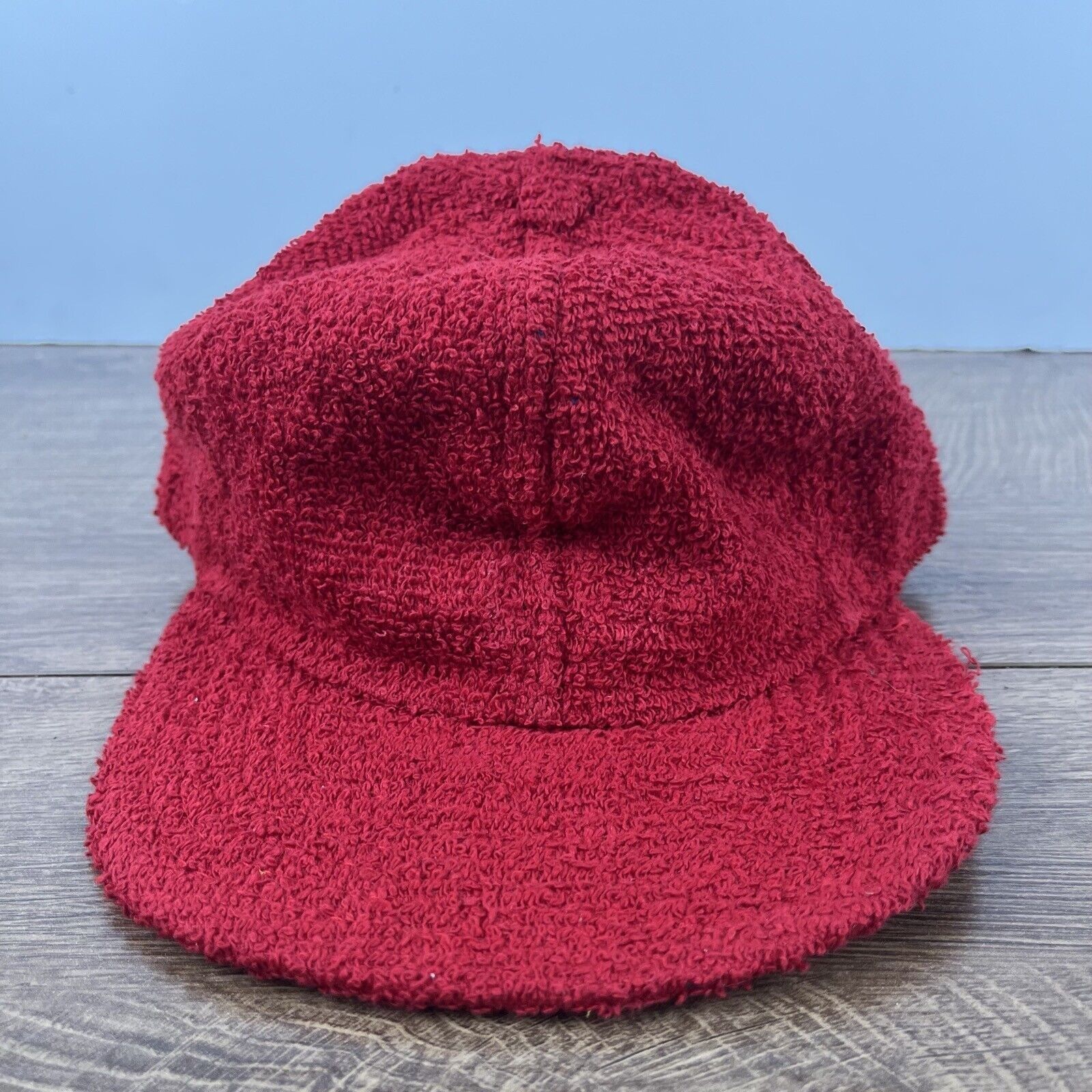 Other Terry Cloth Red Hat Red Cap Hat Adjustable Hat Red Adult Hat Size ONE SIZE - 2 Thumbnail