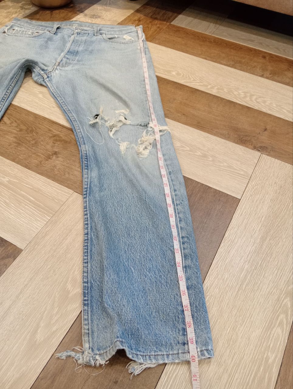 Levi's Vintage Clothing LEVI'S VINTAGE 501 DISTRESSED JEANS - SIZE 36 BLUE Size US 36 / EU 52 - 20 Thumbnail