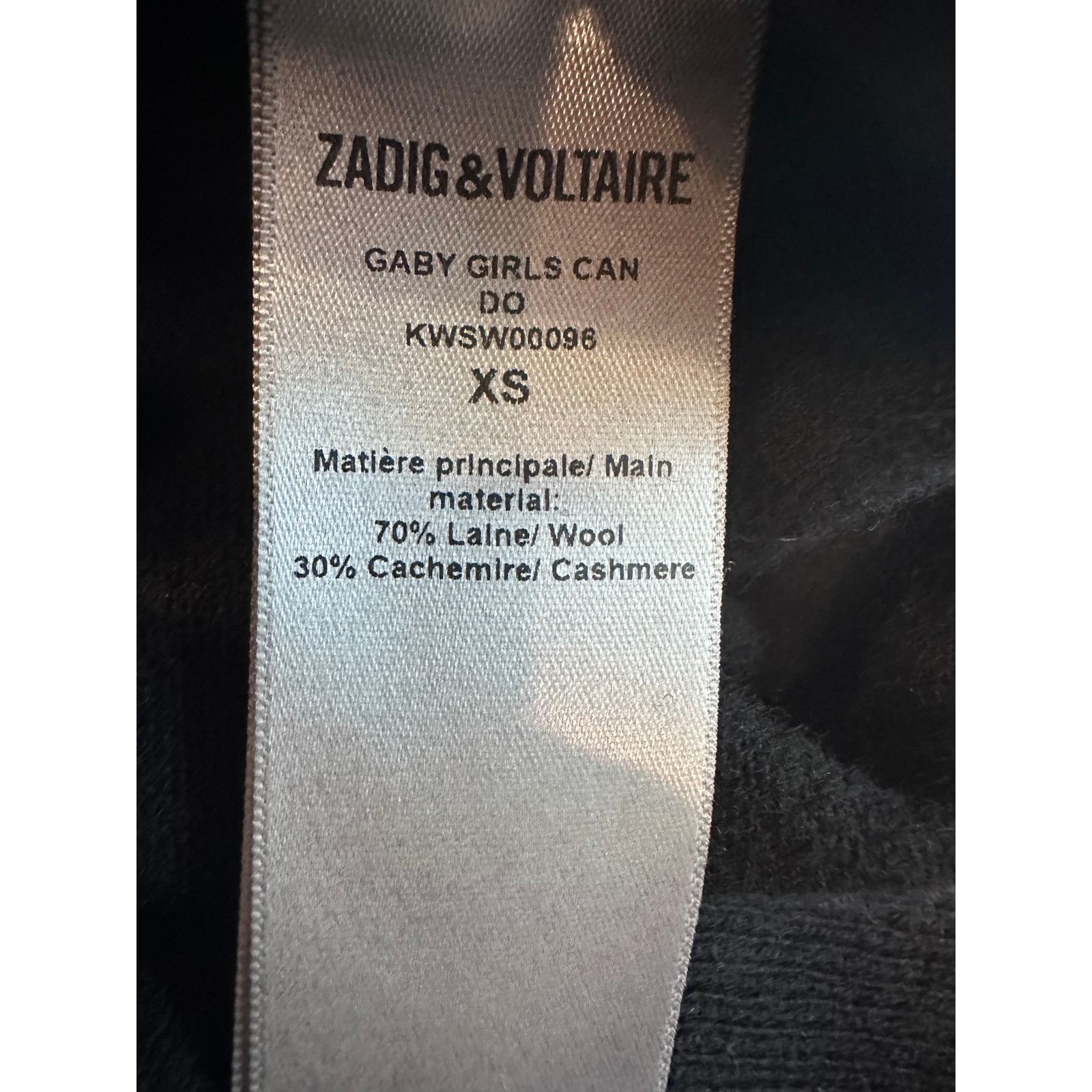 Zadig & Voltaire Zadig & Voltaire Cashmere Gaby Girls Can Do Sweater XS Size XS / US 0-2 / IT 36-38 - 16 Thumbnail