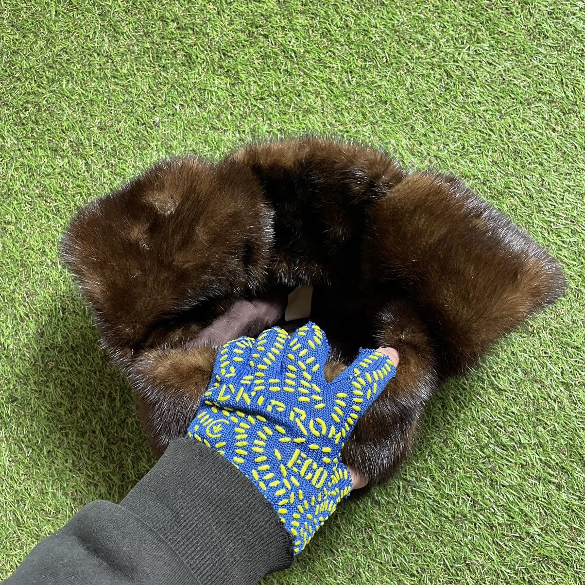 Japanese Brand Glossy Brown Vintage Fur Trapper – Archive Cold Layer Hat Size ONE SIZE - 5 Thumbnail